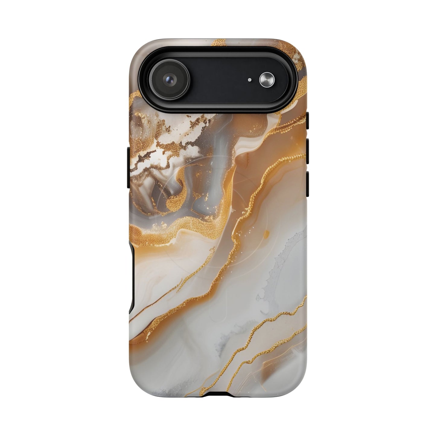 Marble and Gold Magnetic Phone Case — Marble and Gold Tough Protective MagSafe Case