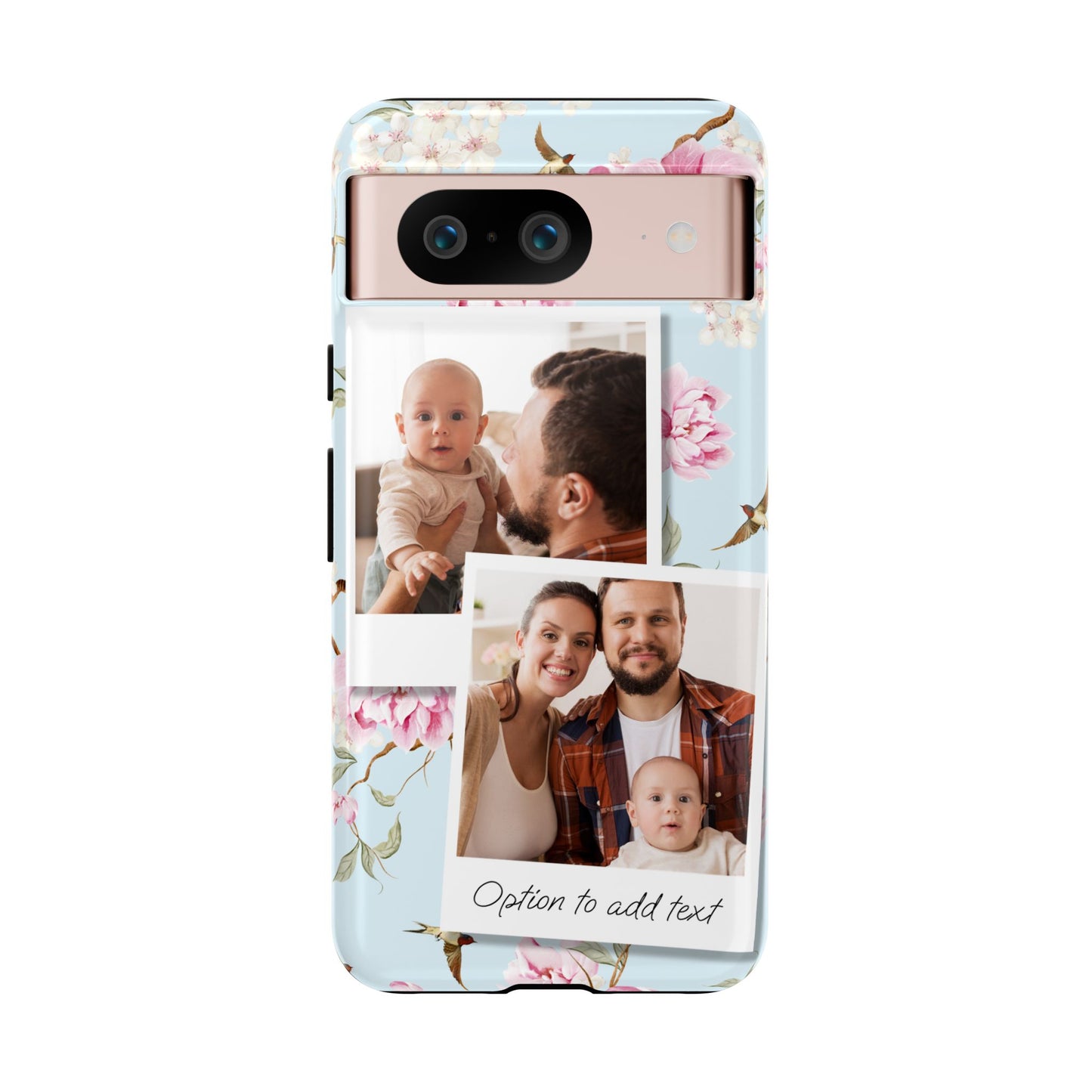 Two image Personalised Floral Photo Collage Tough Case — Personalised Family Phone Case