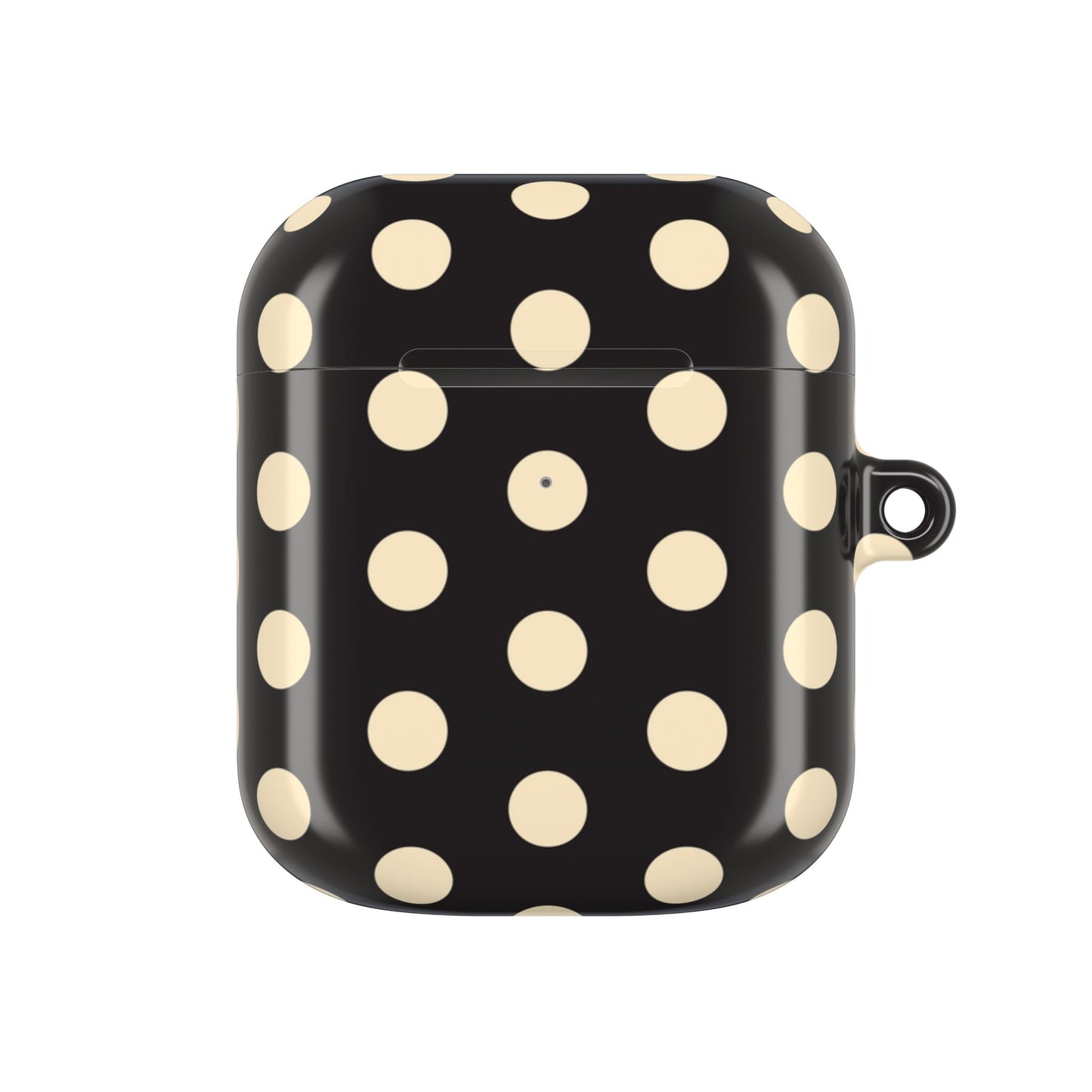 Polka Dot AirPod Case – Retro Black & Cream Protective Cover