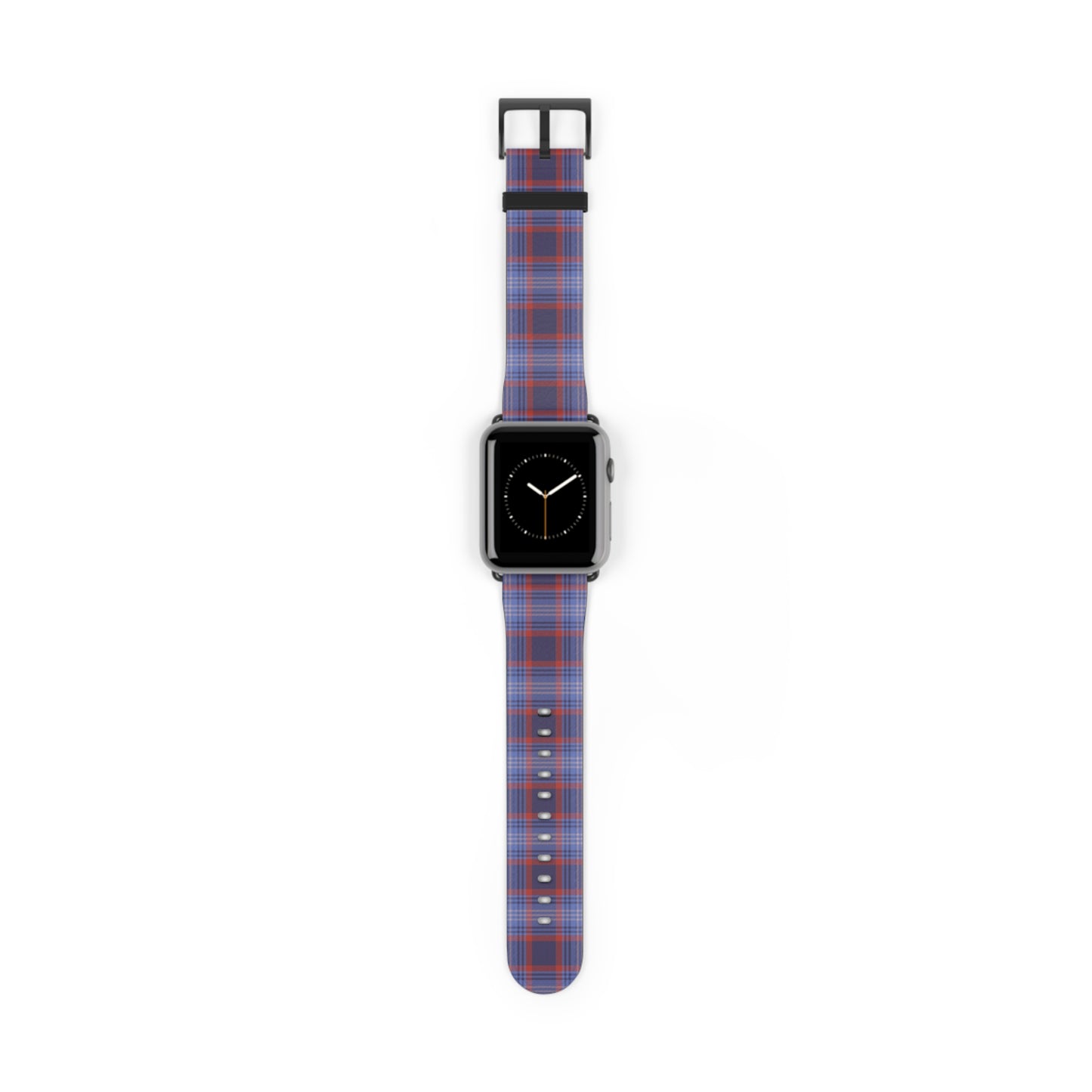 Apple Watch band in blue and red plaid, classic tartan strap, preppy style, perfect everyday band for men and women