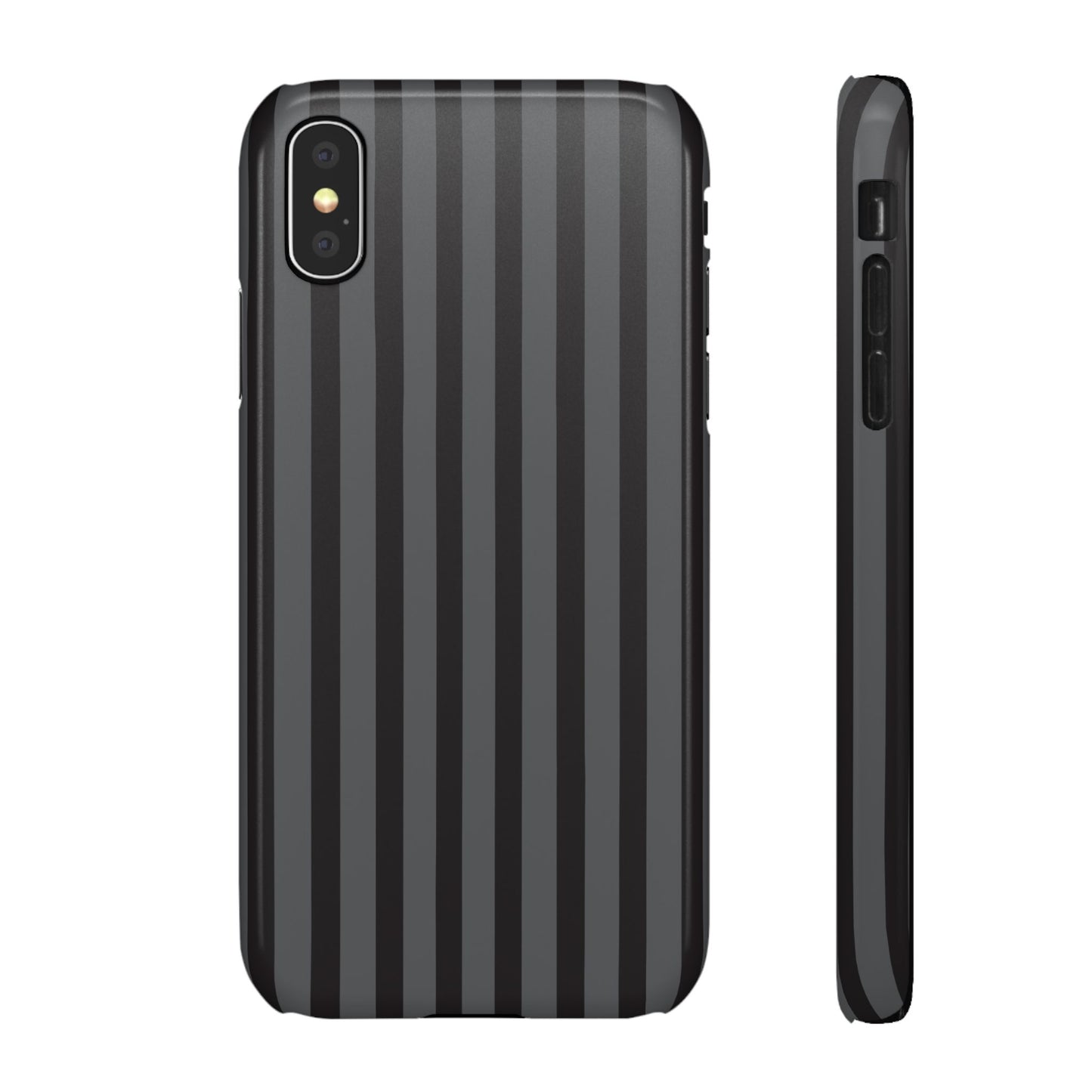 Black Vertical Stripe Snap Phone Case – Slim Protective Cover
