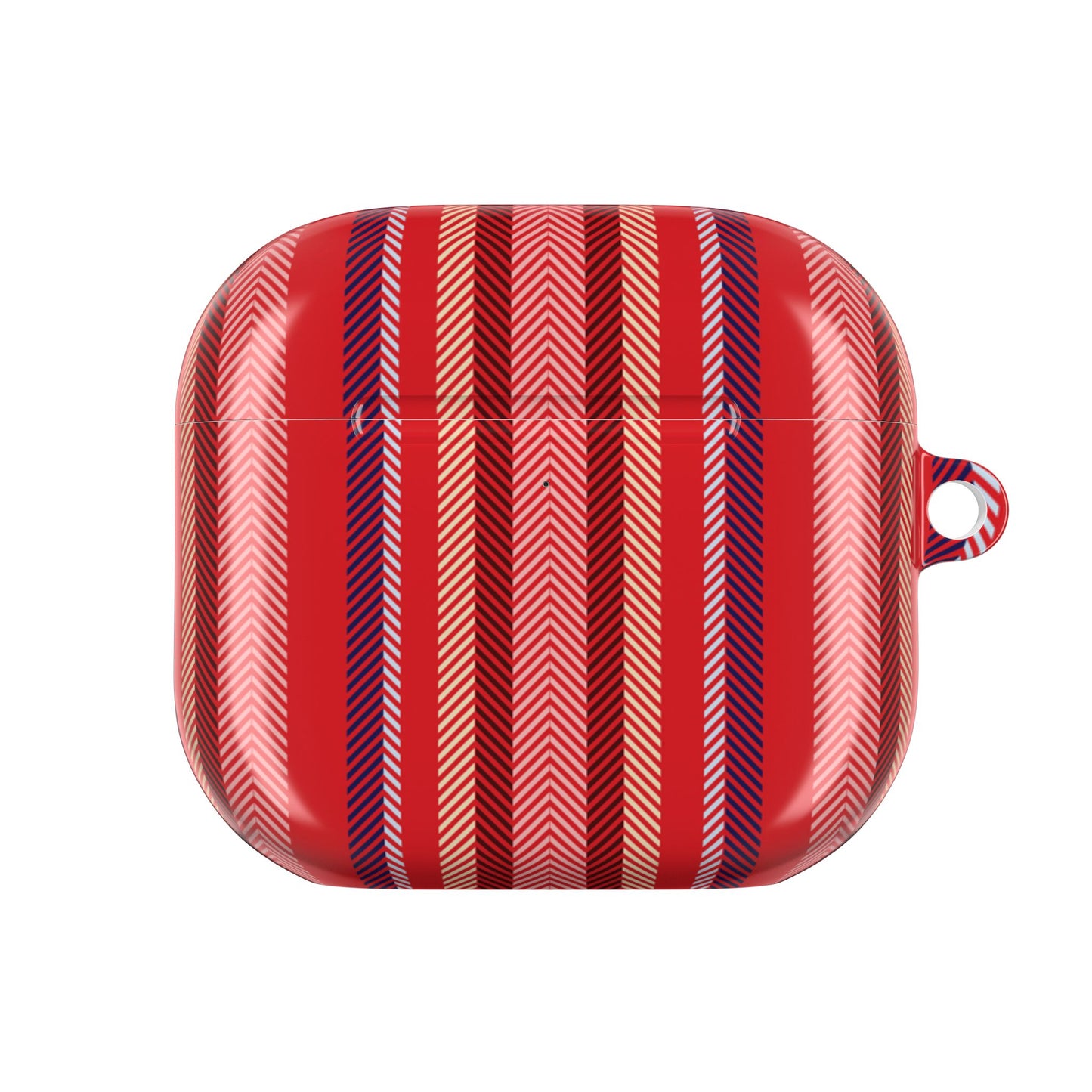 Striped Red AirPod Case - Protective Patterned Charging Case