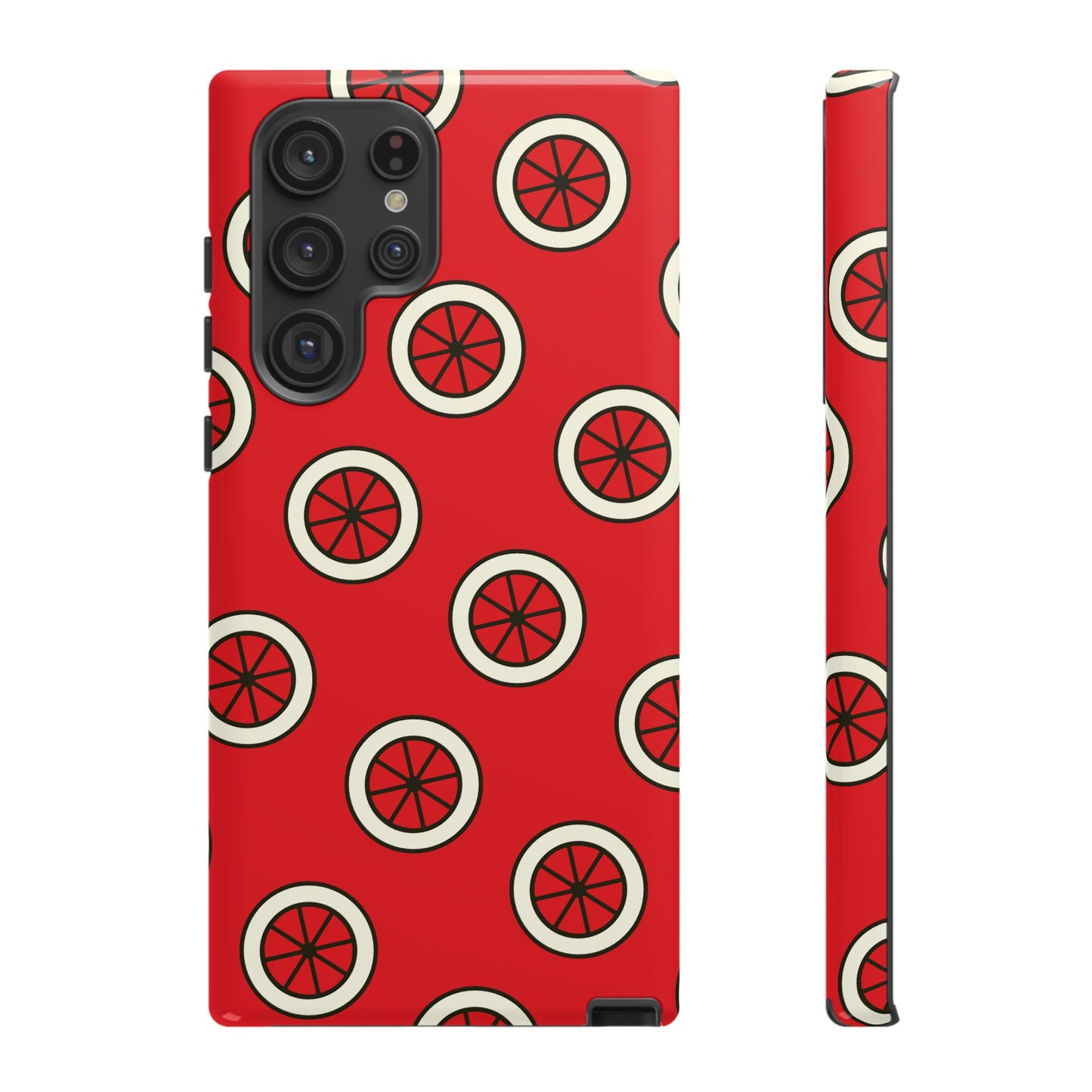 Red Citrus Pattern Phone Case — Protective Tough Phone Cover