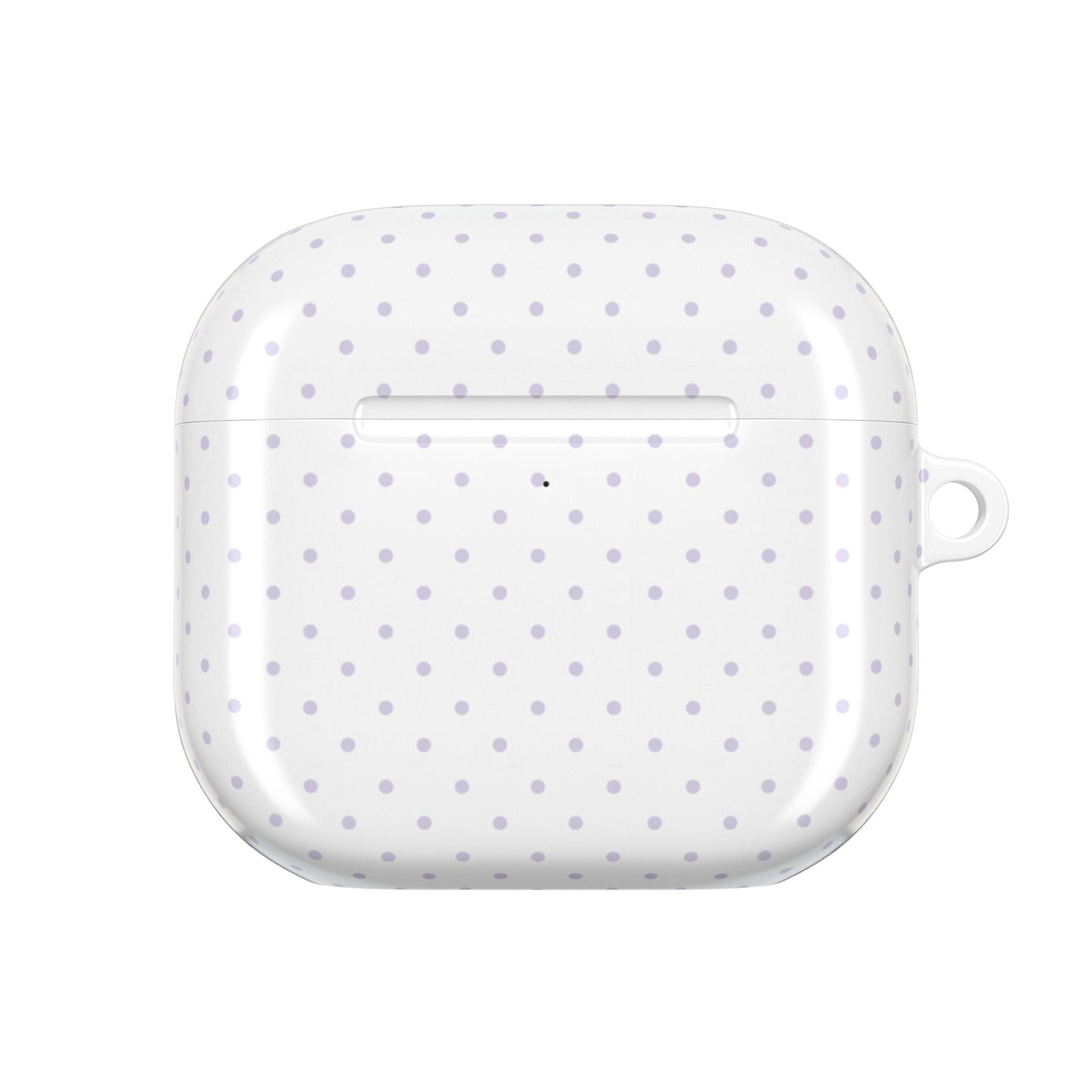 White and Violet Pastel Polka Dot AirPod Case — Classic Pastel White and Violet Polka Dot Protective Cover