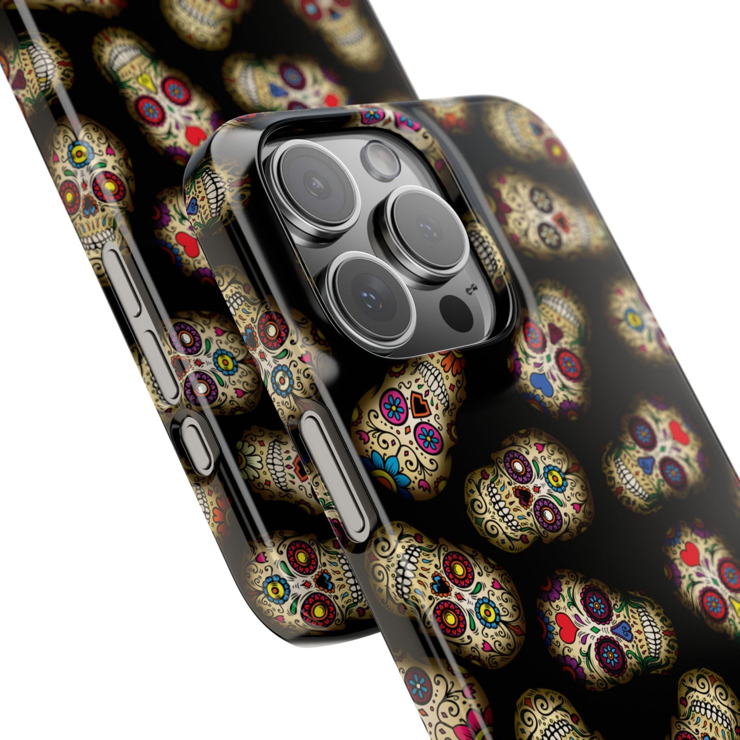 Sugar Skull — Day of the Dead Floral Slim Case for Apple iPhone, Samsung Galaxy and Google Pixel.
