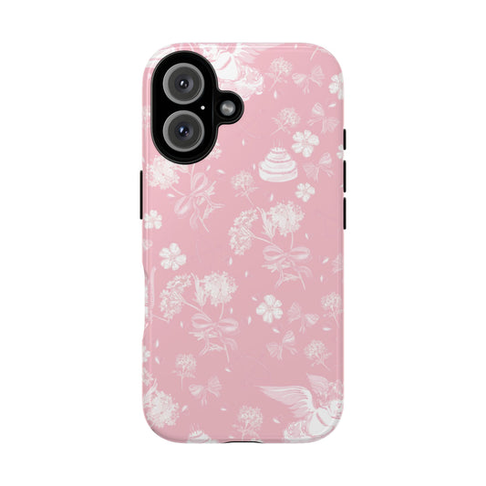 Floral Pink Tough Phone Case – Lightweight Protective Cover
