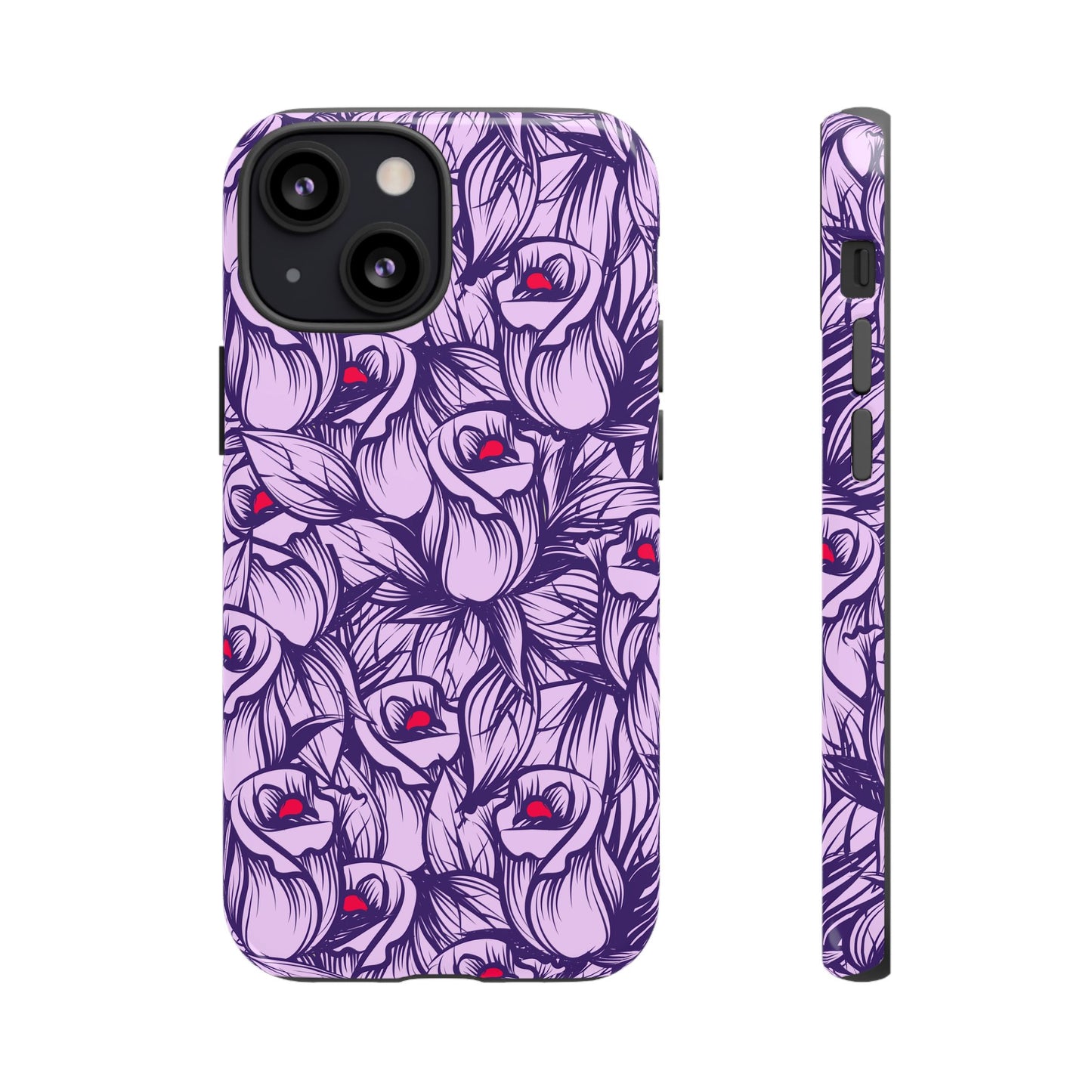Botanical Floral Purple Rose Phone Case