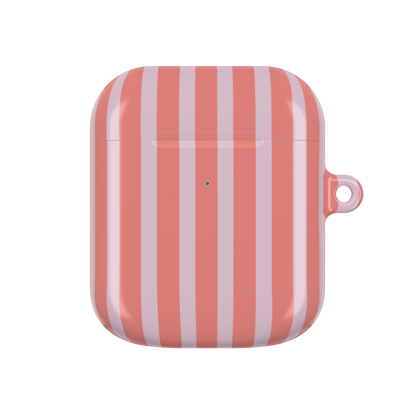 Striped Coral AirPod Case — Pink & Coral Protective Cover