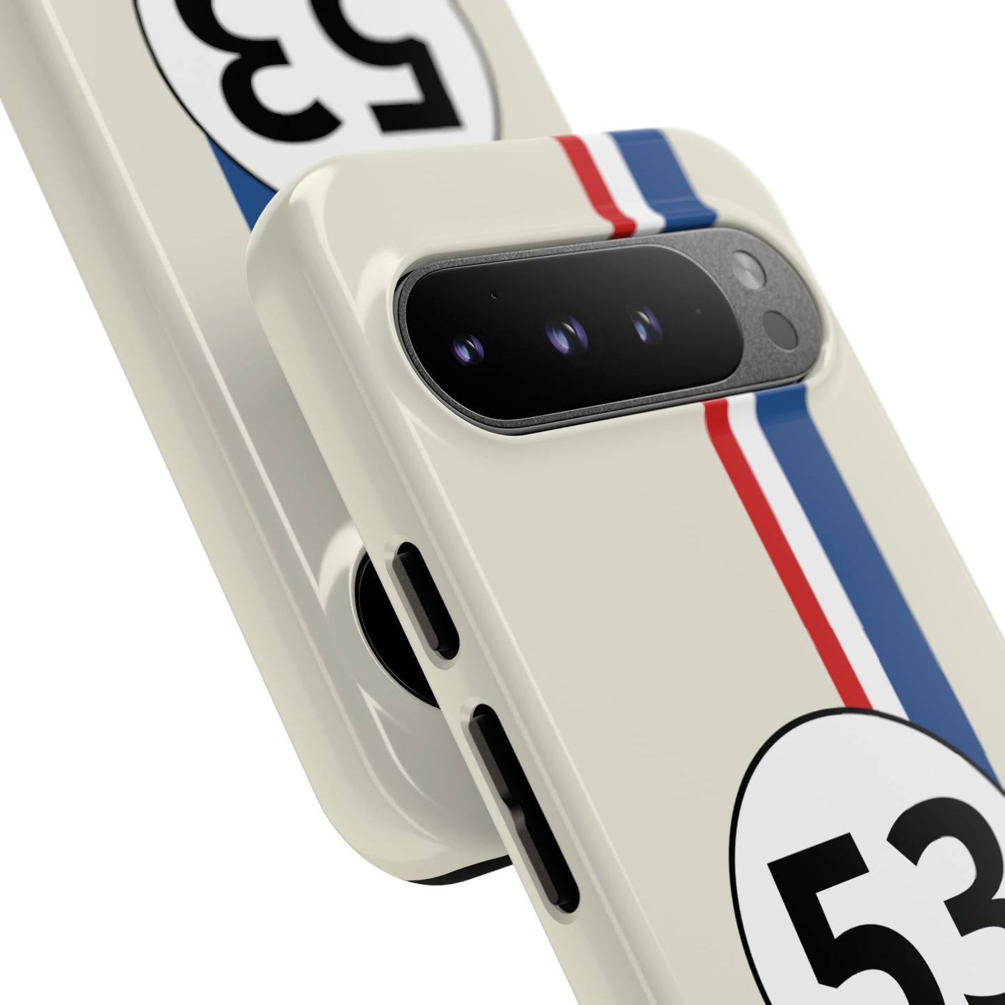 Racing Stripe Personalised Number Tough Phone Case for Apple iPhone, Samsung Galaxy and Google Pixel.