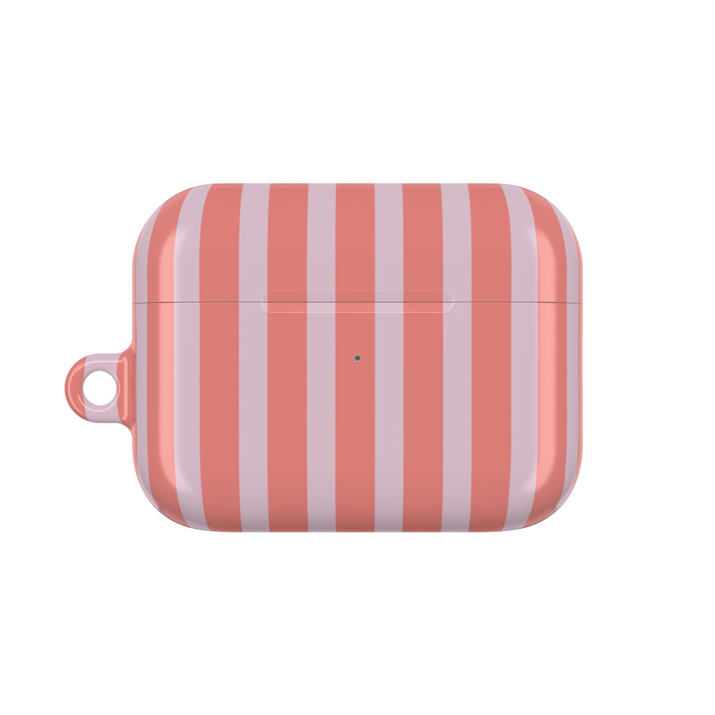 Striped Coral AirPod Case — Pink & Coral Protective Cover
