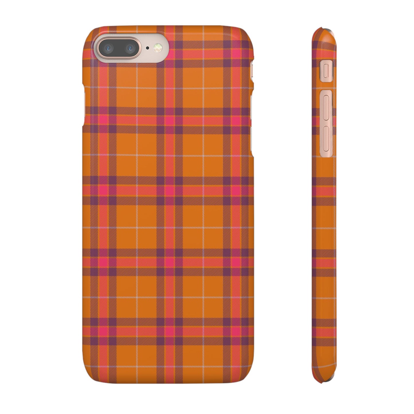 Orange Plaid Snap Phone Case — Autumn Plaid Phone Case