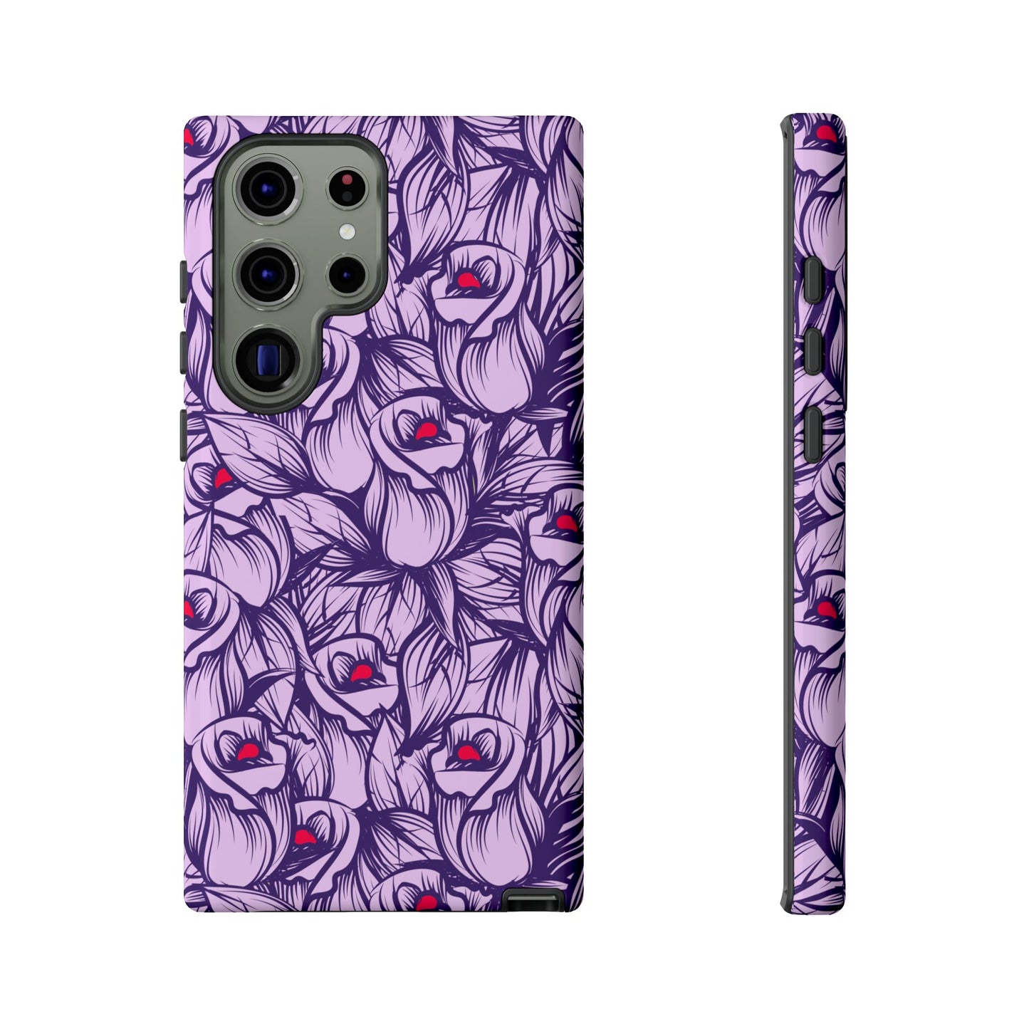 Botanical Floral Purple Rose Phone Case
