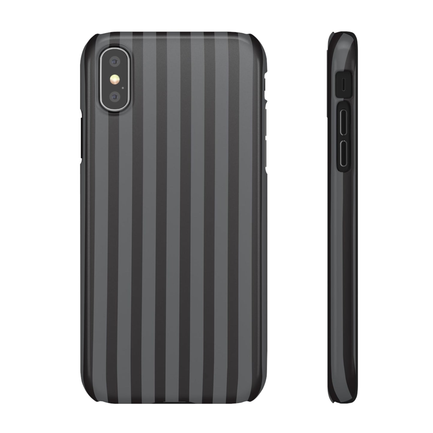 Black Vertical Stripe Snap Phone Case – Slim Protective Cover