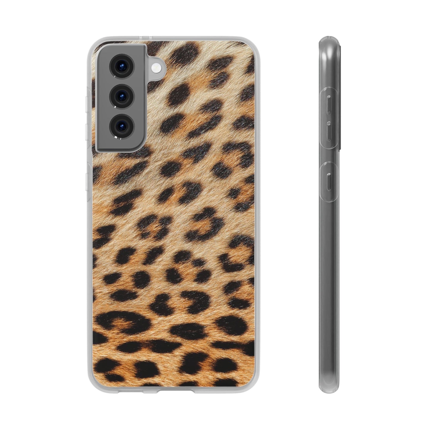 Leopard Print Flexi Phone Case — Soft-Touch Animal Print cover for Apple iPhone and Samsung Galaxy.