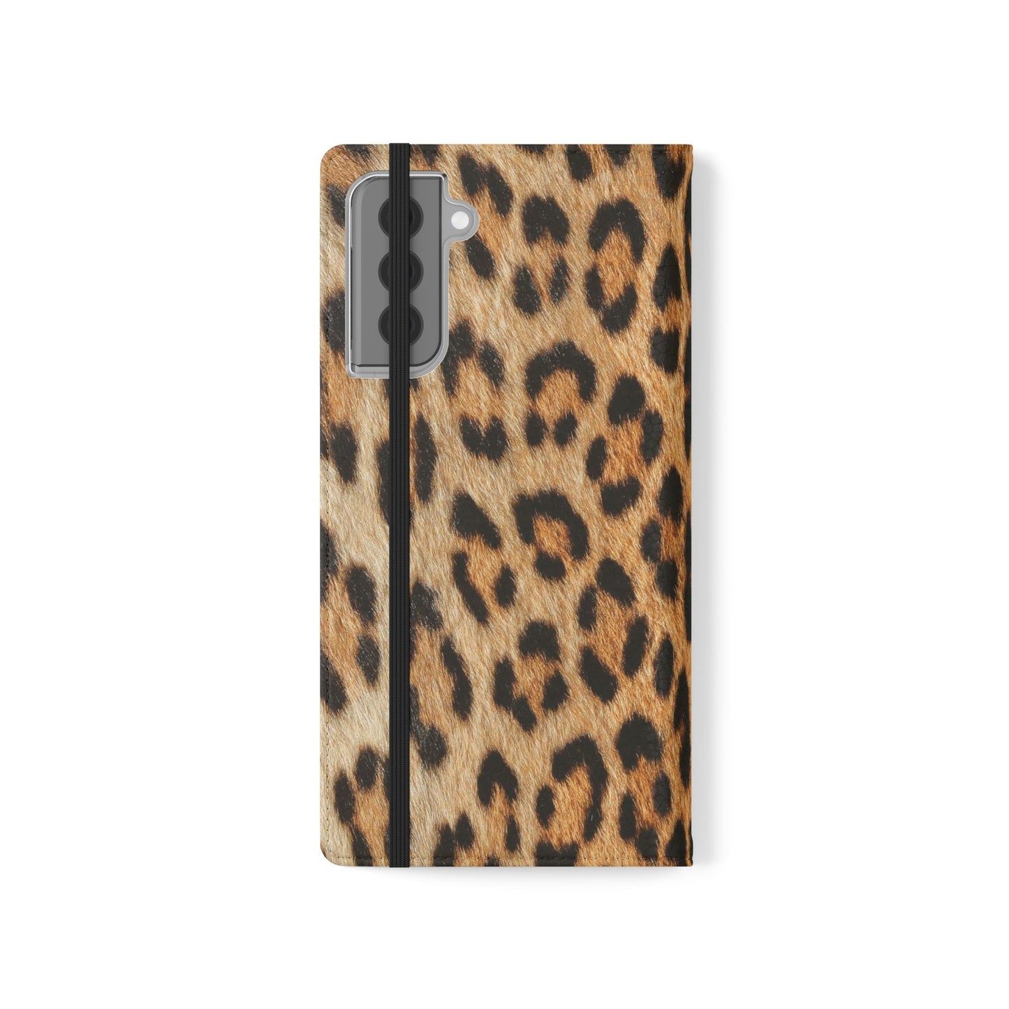 Leopard Fur Flip Phone Case — Leopard Fur Wallet Cover