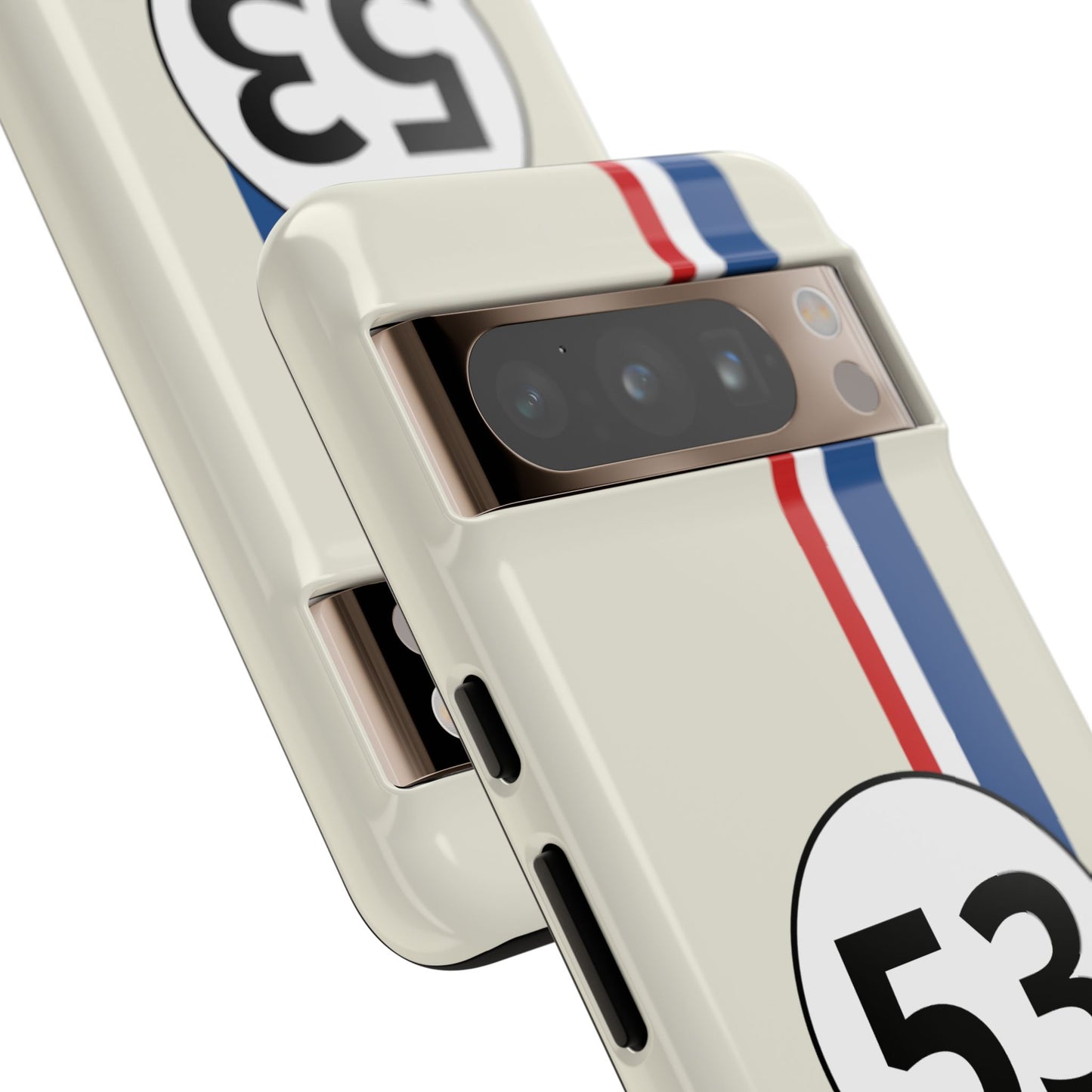 Racing Stripe Personalised Number Tough Phone Case for Apple iPhone, Samsung Galaxy and Google Pixel.