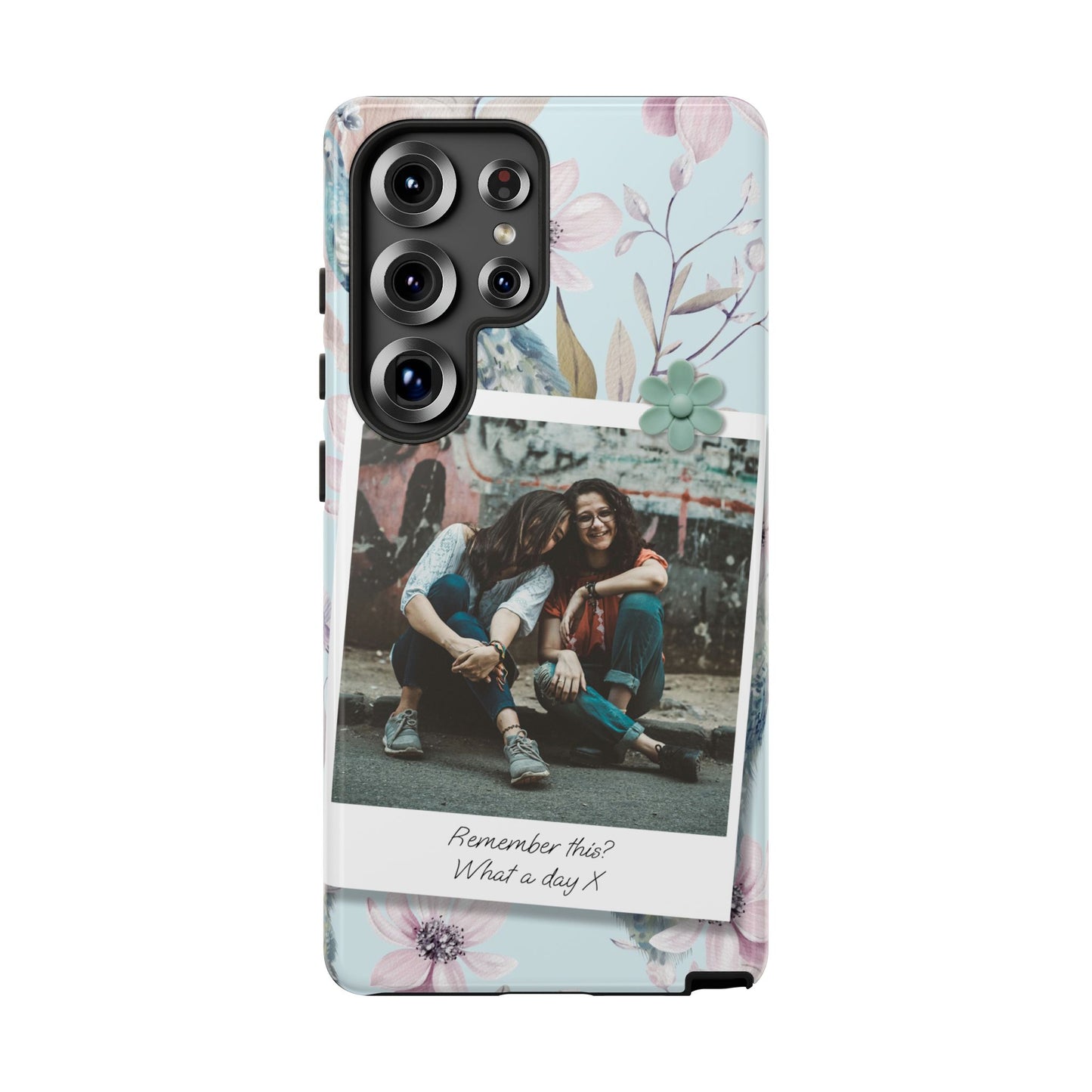 Single Image Personalised Floral Photo Tough Case for Apple iPhone, Samsung Galaxy and Google Pixel.