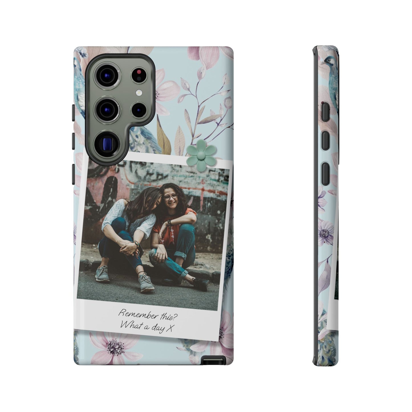 Single Image Personalised Floral Photo Tough Case for Apple iPhone, Samsung Galaxy and Google Pixel.