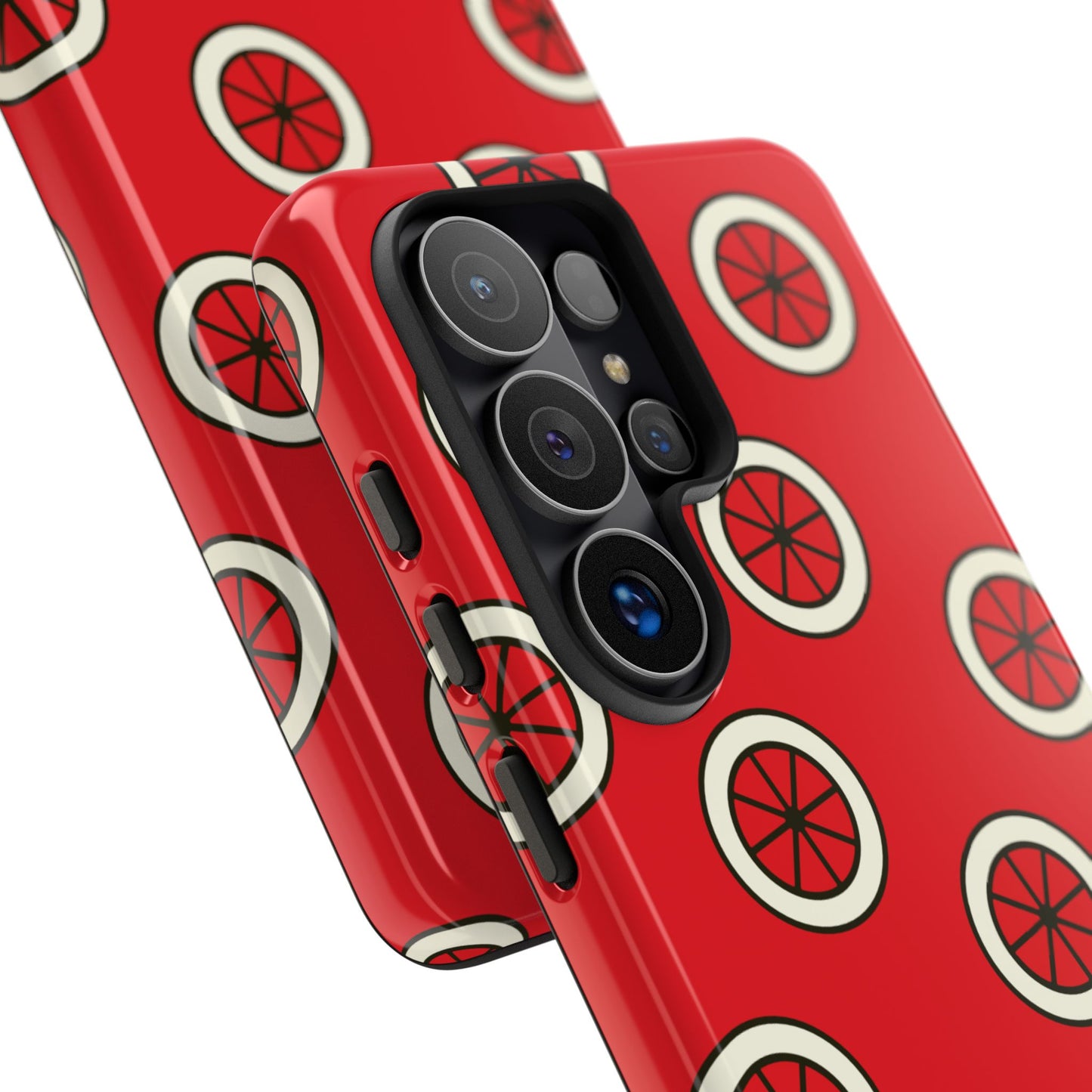 Red Citrus Pattern Phone Case — Protective Tough Phone Cover