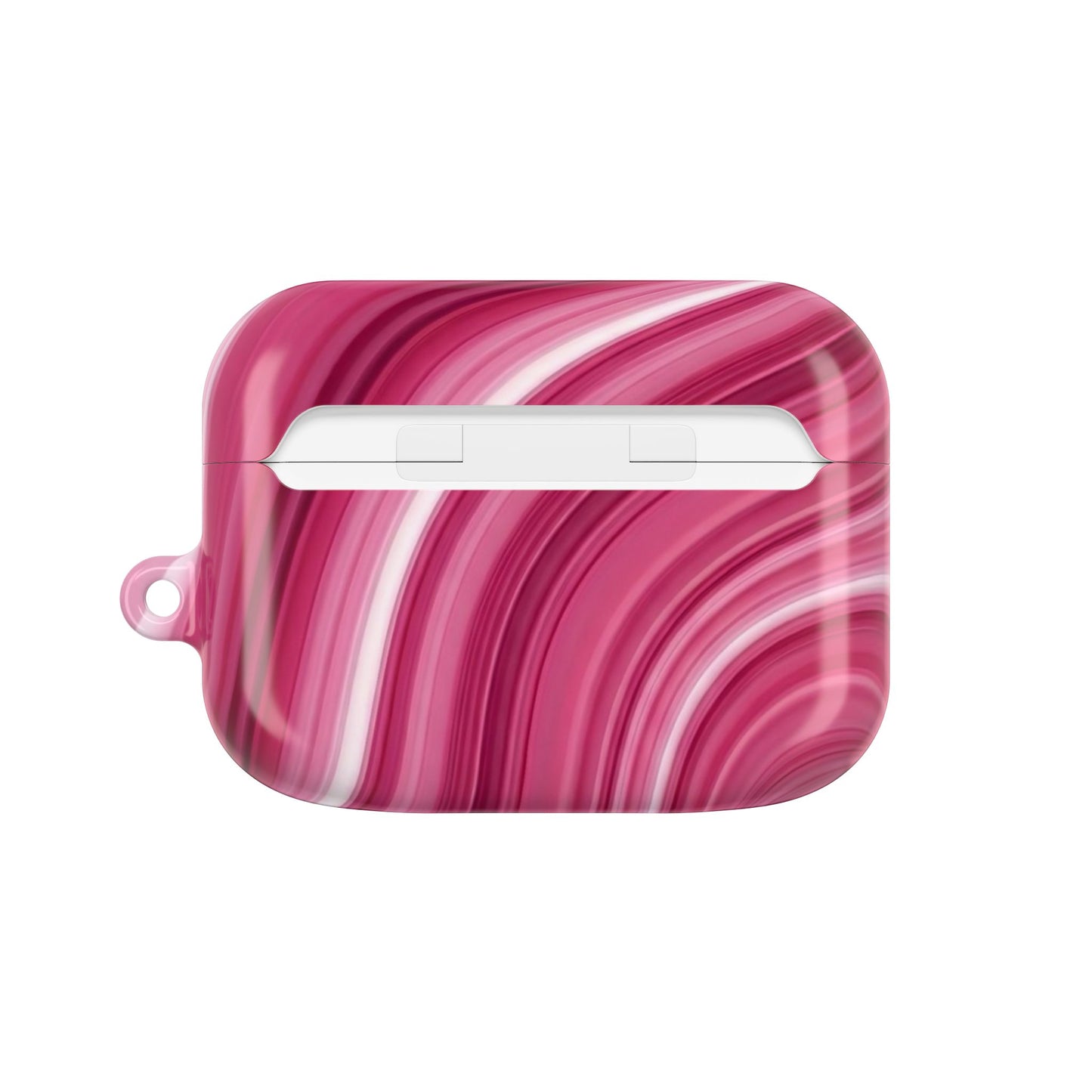 Pink Marble AirPod Case — Swirled Abstract Protective Charging Case