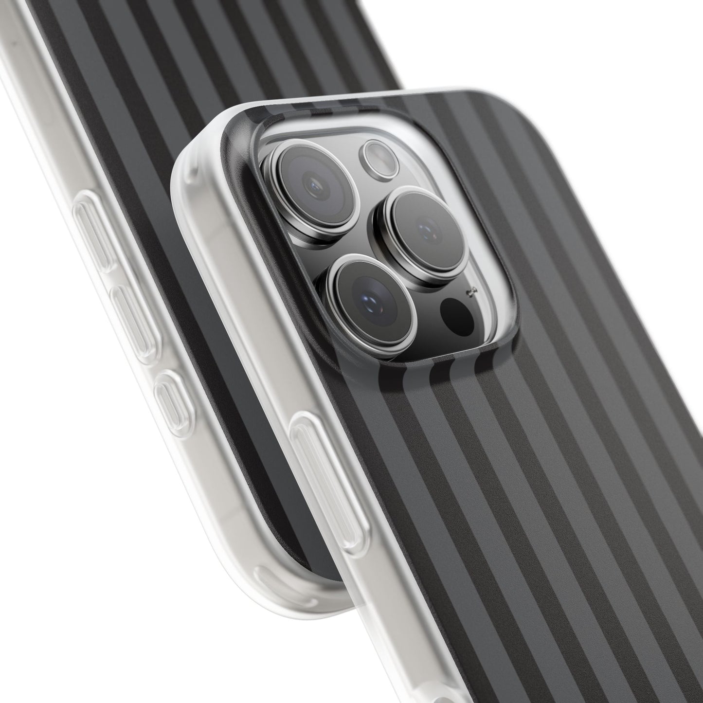 Black Stripe Flexible Phone Case for Apple iPhone, Samsung Galaxy.