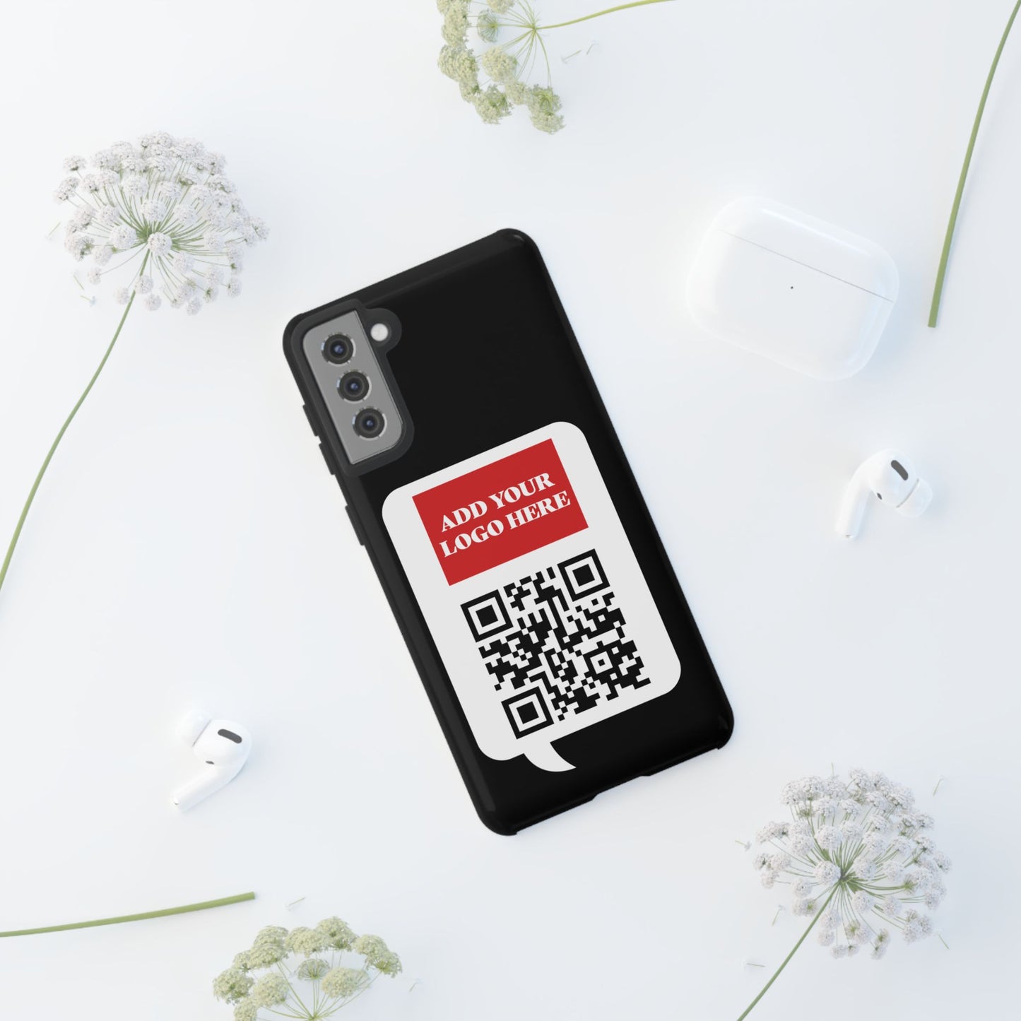Custom QR Code and Logo Tough Phone Case — Contact Case