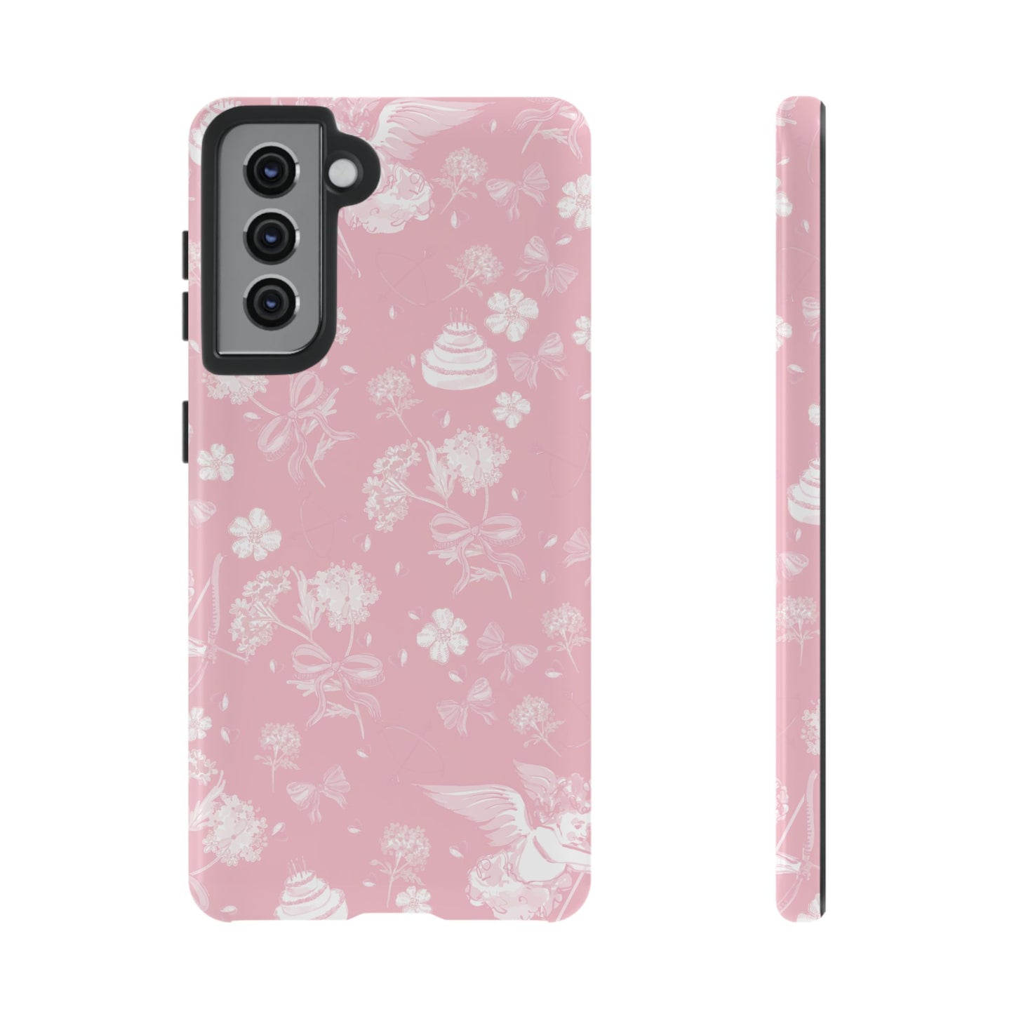 Floral Pink Tough Phone Case – Lightweight Protective Cover