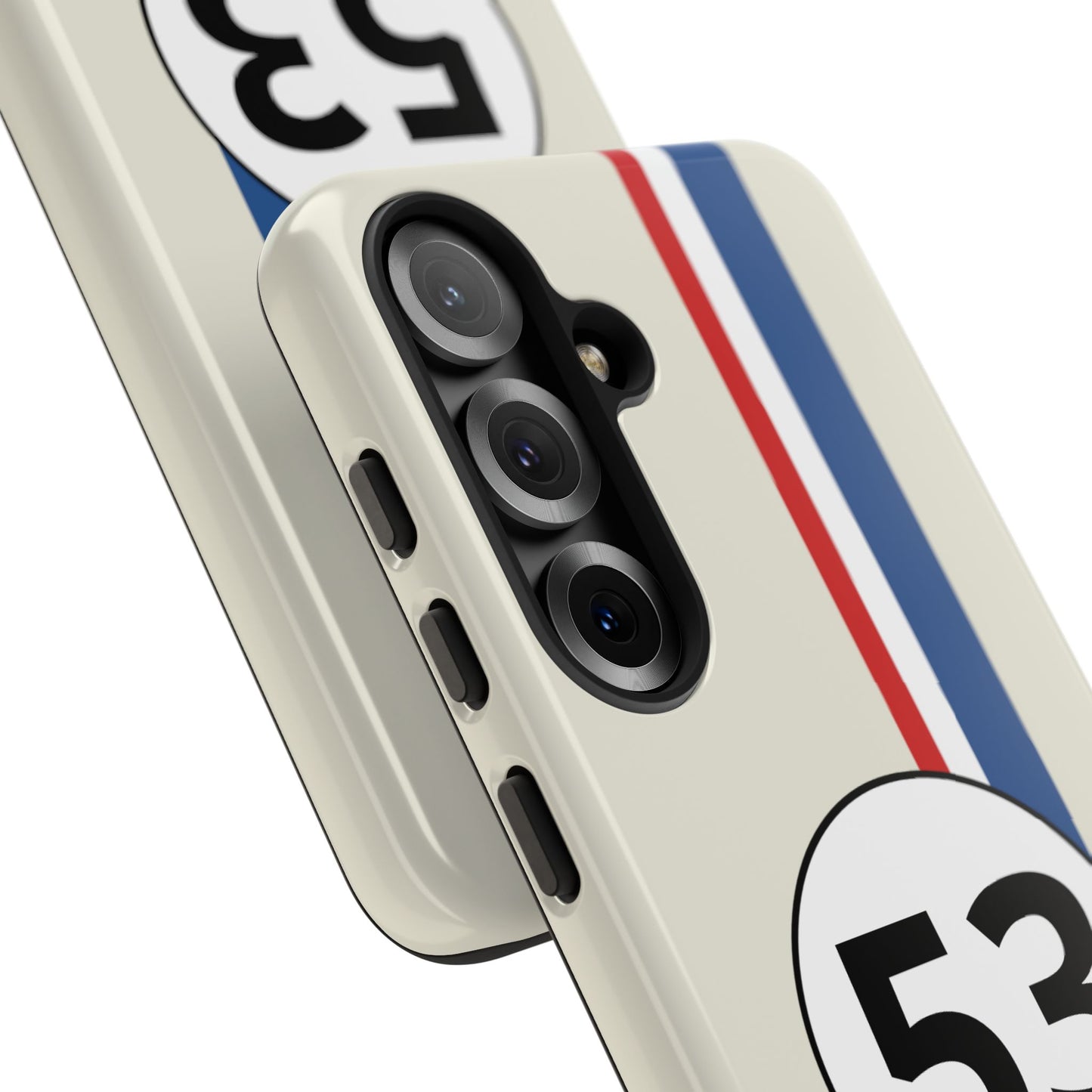 Racing Stripe Personalised Number Tough Phone Case for Apple iPhone, Samsung Galaxy and Google Pixel.