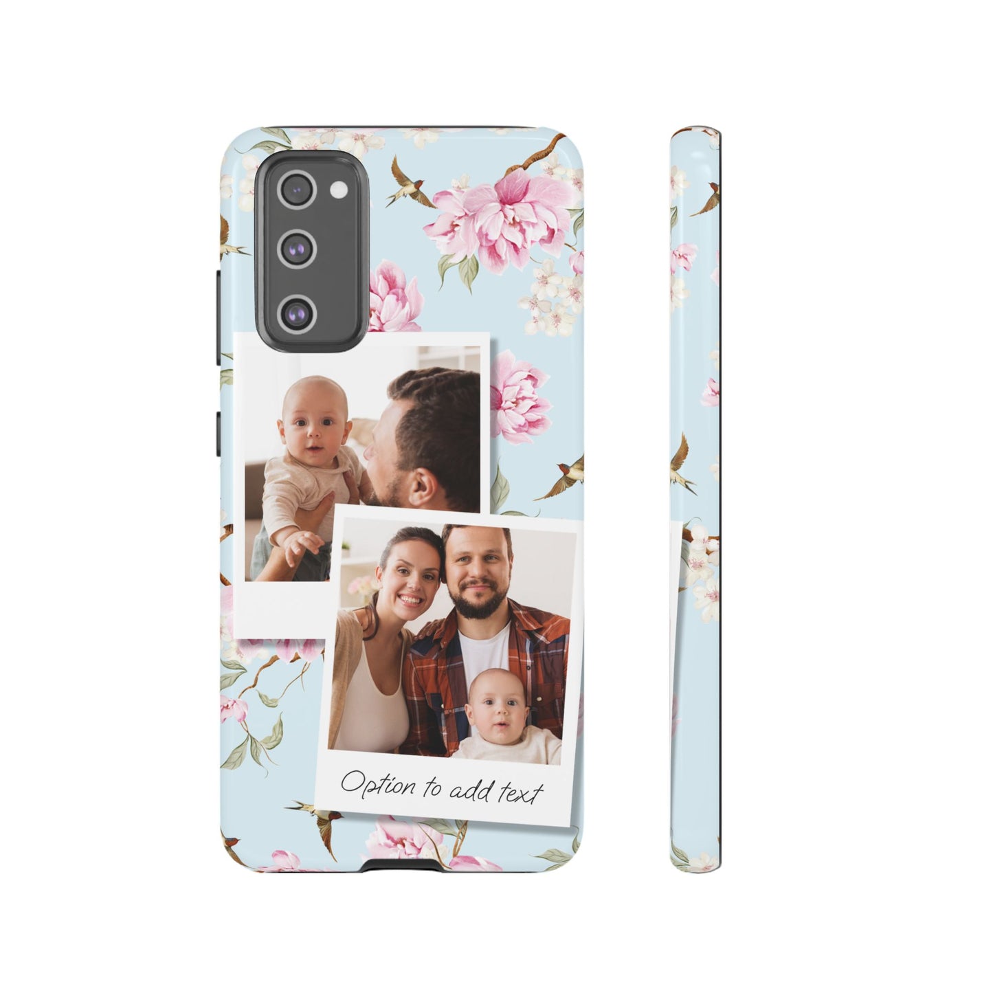 Two image Personalised Floral Photo Collage Tough Case — Personalised Family Phone Case