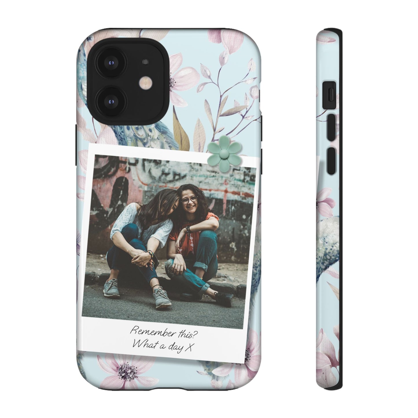 Single Image Personalised Floral Photo Tough Case for Apple iPhone, Samsung Galaxy and Google Pixel.