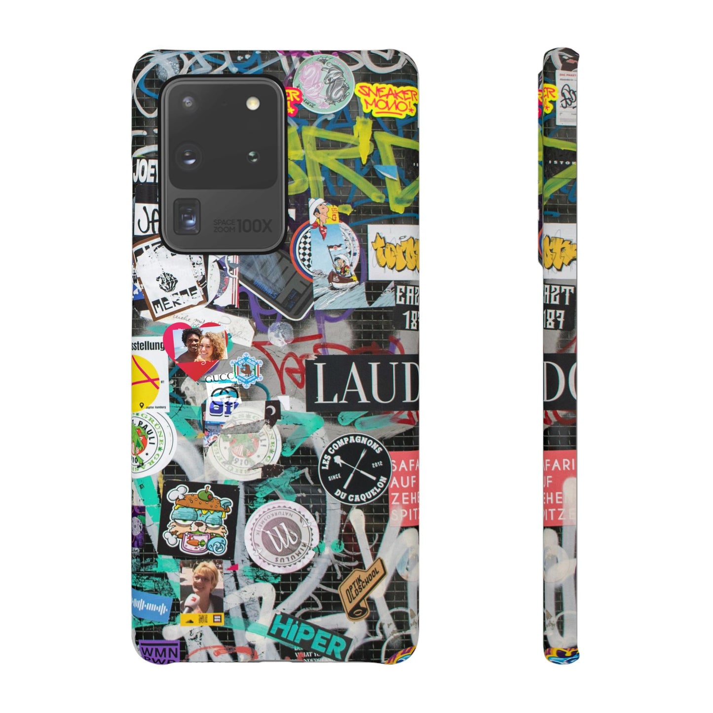 Sticker Bomb Personalised Graffiti Slim Phone Case for Apple iPhone, Samsung Galaxy and Google Pixel.