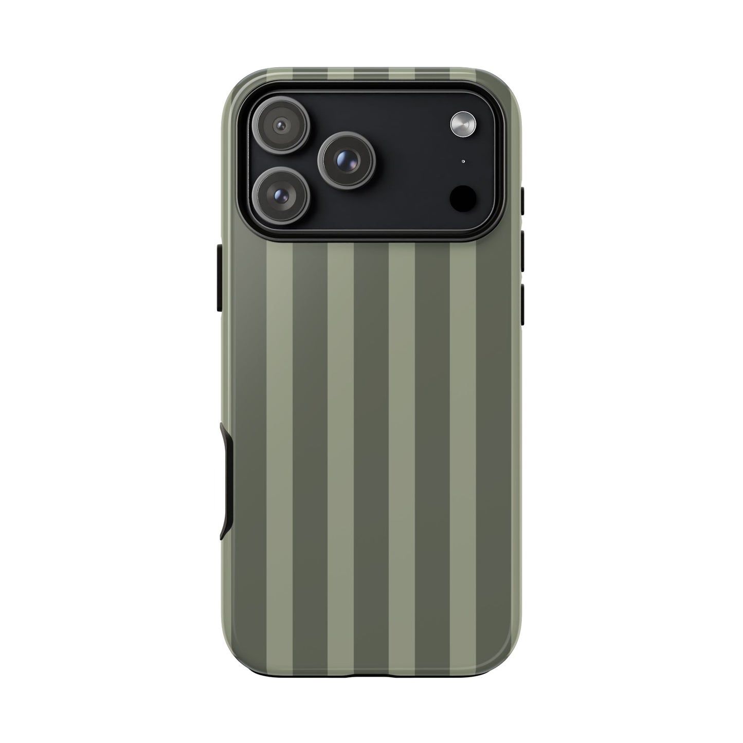 Olive Striped Tough Phone Case — Durable Military-Inspired Protective Cover
