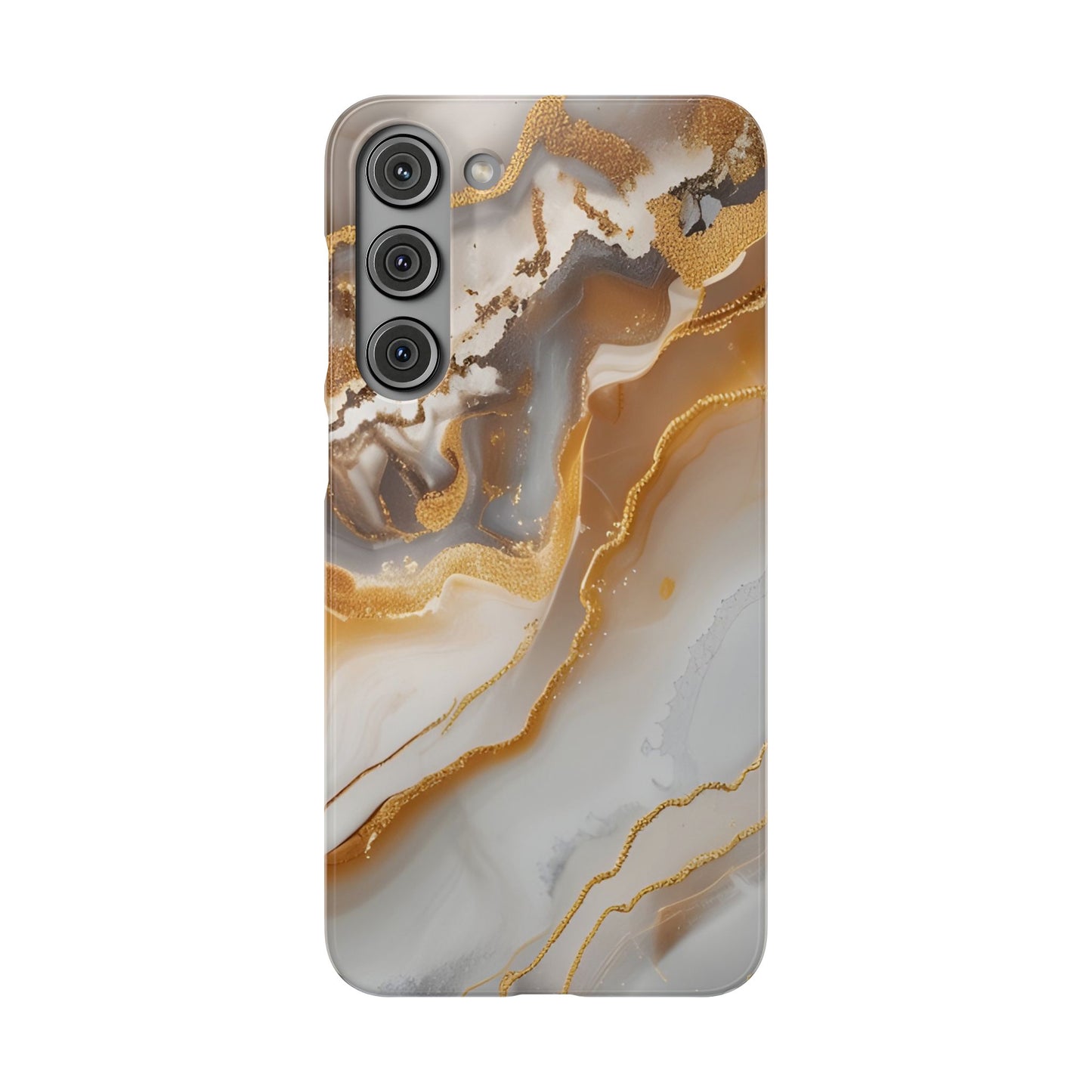 Gold Agate Phone Case – Marble Geode Snap Case