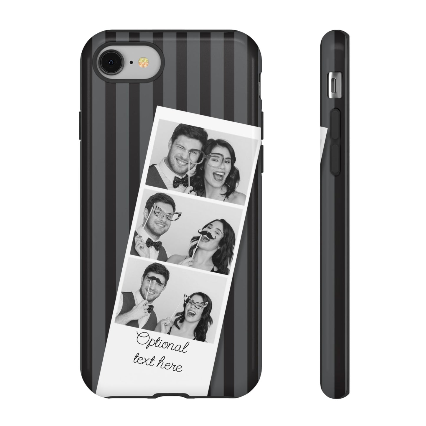 Customisable Three Image Retro Photobooth Design Tough Case for Apple iPhone, Samsung Galaxy and Google Pixel.