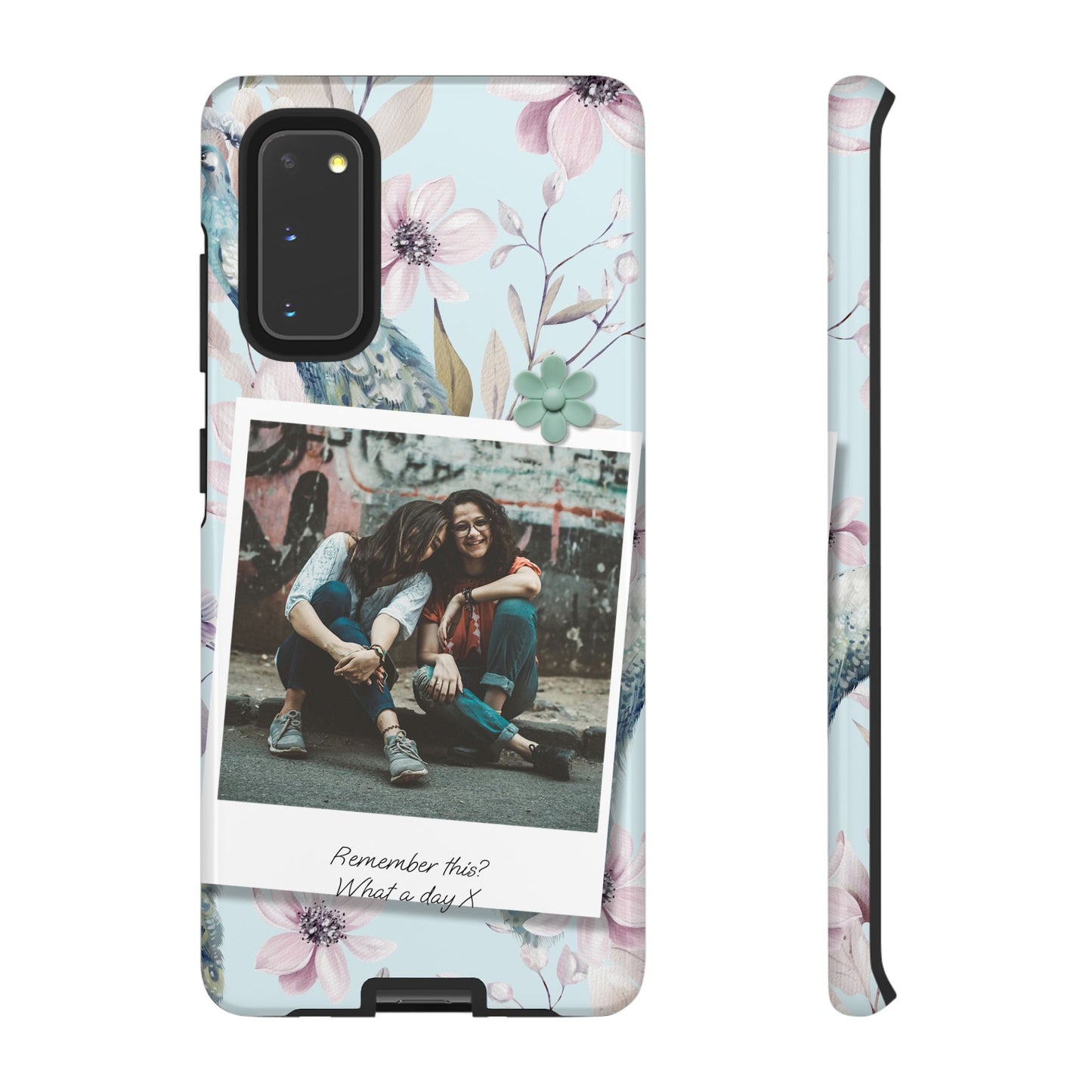 Single Image Personalised Floral Photo Tough Case for Apple iPhone, Samsung Galaxy and Google Pixel.