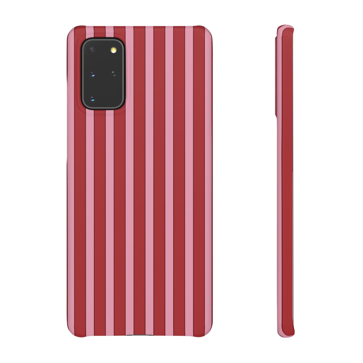 Striped Red Snap Phone Case — Slim Phone Cover for Apple iPhone and Samsung Galaxy.