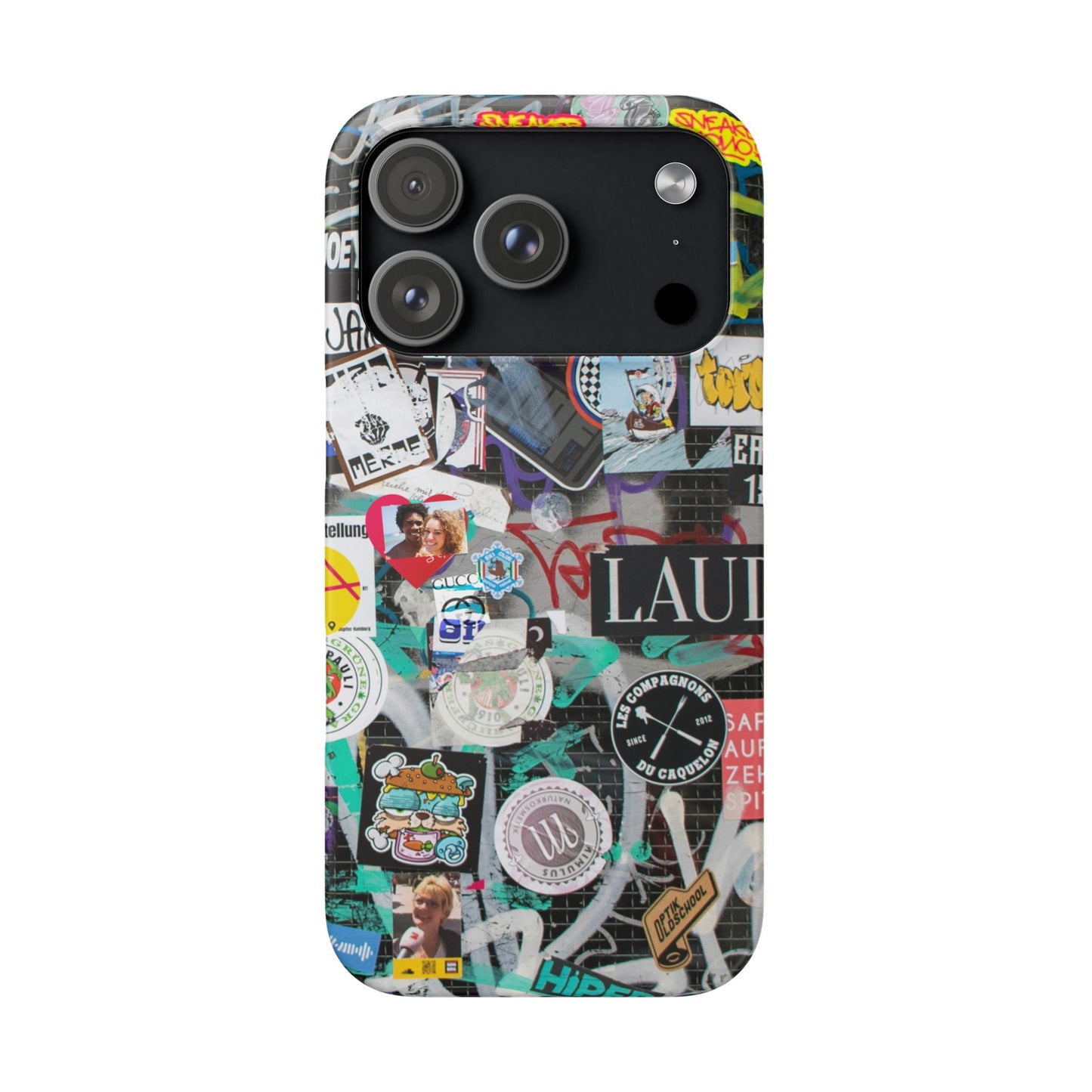Sticker Bomb Personalised Graffiti Slim Phone Case for Apple iPhone, Samsung Galaxy and Google Pixel.