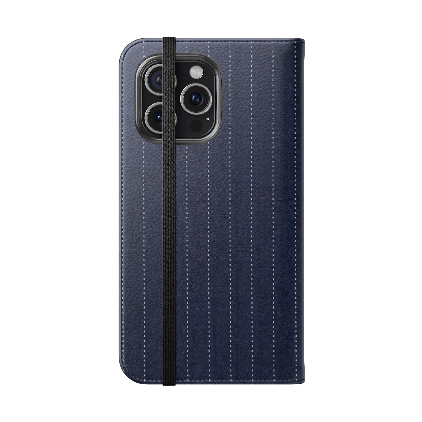 Pinstripe Flip Phone Case — Wallet Folio with Card Slots