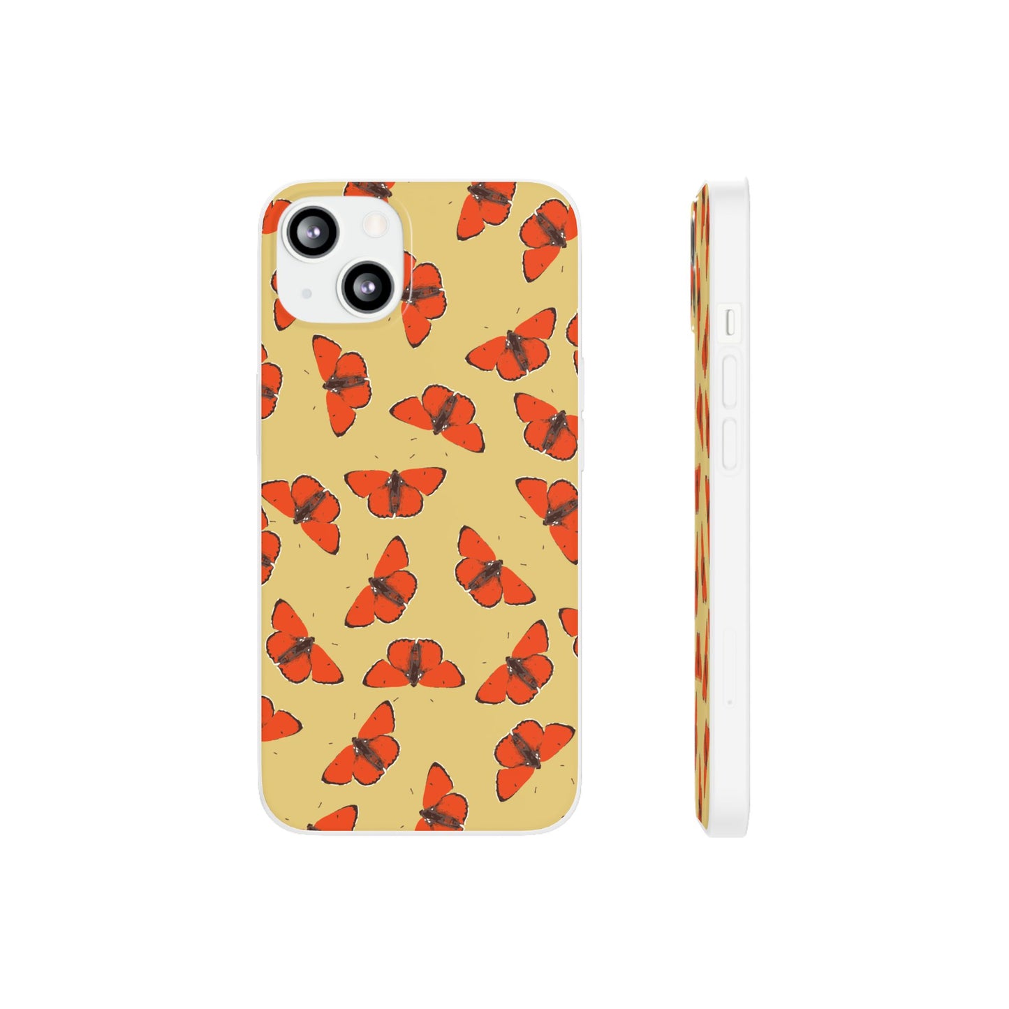 Butterfly Pattern Flexi Phone Case for Apple iPhone and Samsung Galaxy.
