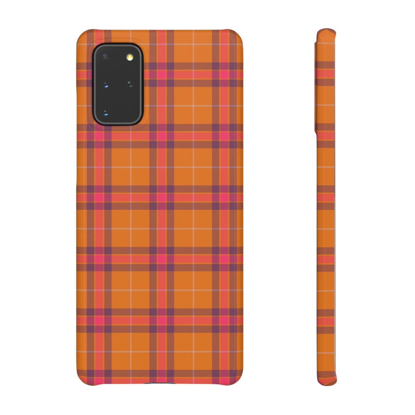 Orange Plaid Snap Phone Case — Autumn Plaid Phone Case