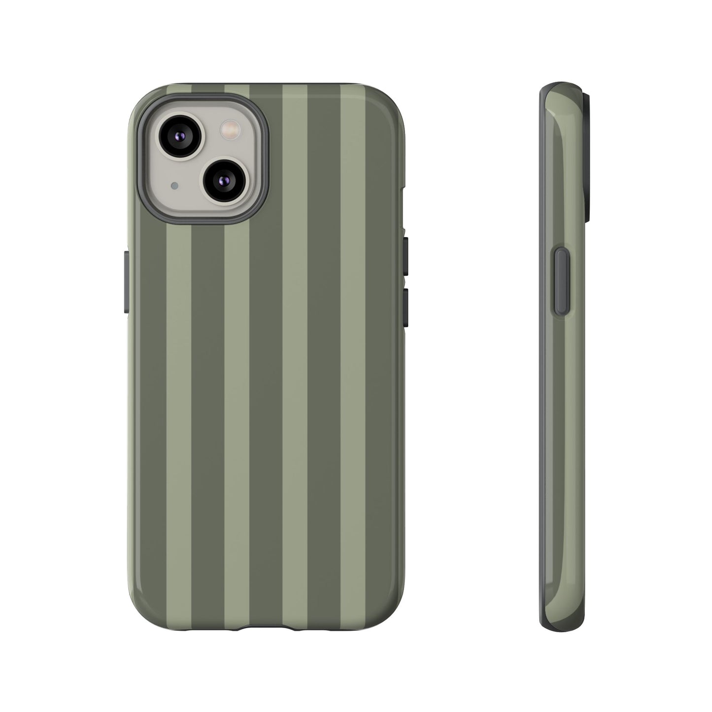 Olive Striped Tough Phone Case — Durable Military-Inspired Protective Cover