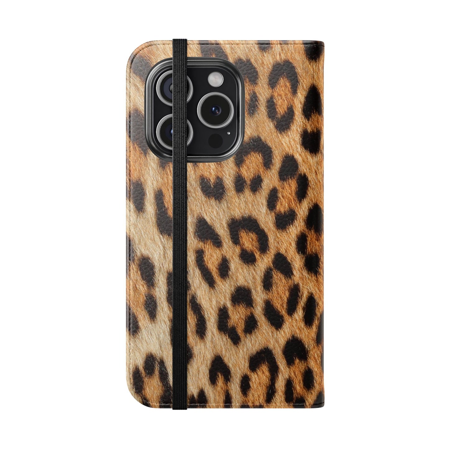 Leopard Fur Flip Phone Case — Leopard Fur Wallet Cover