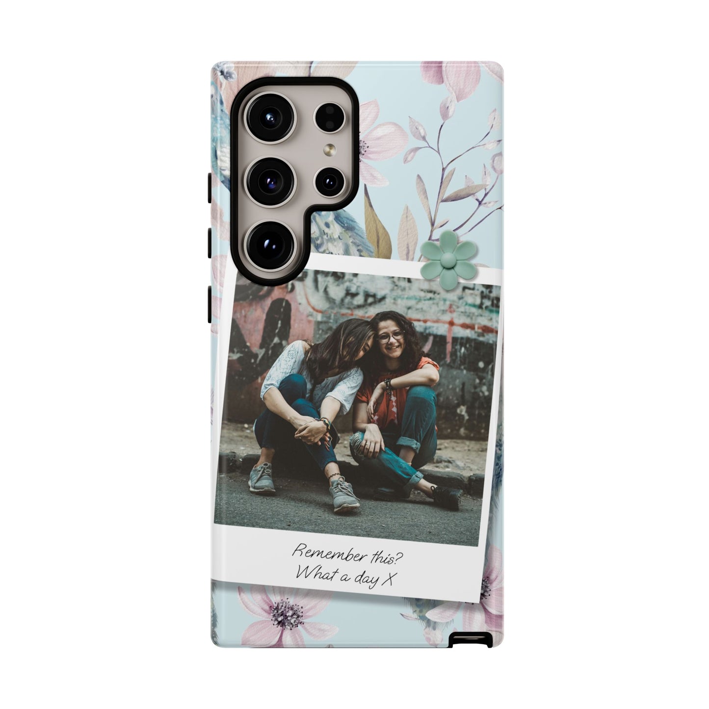 Single Image Personalised Floral Photo Tough Case for Apple iPhone, Samsung Galaxy and Google Pixel.
