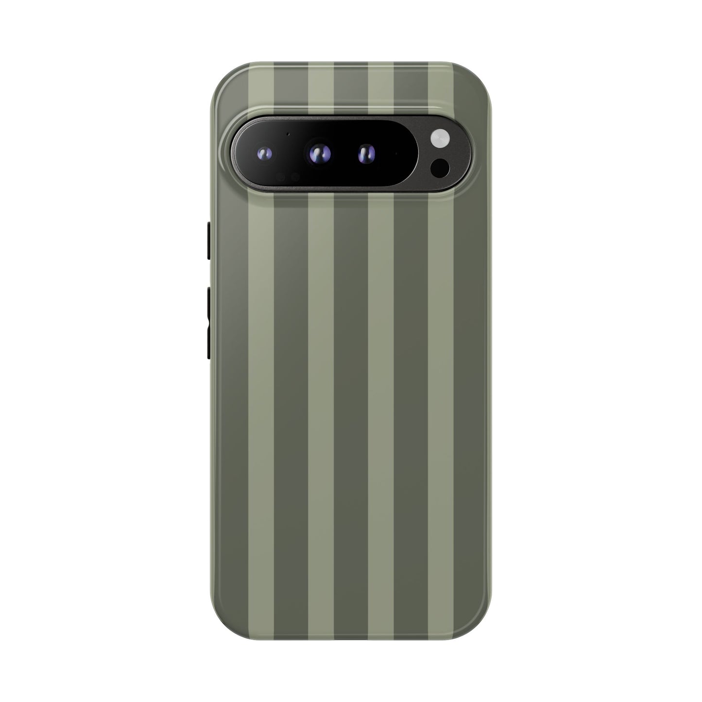 Olive Striped Tough Phone Case — Durable Military-Inspired Protective Cover
