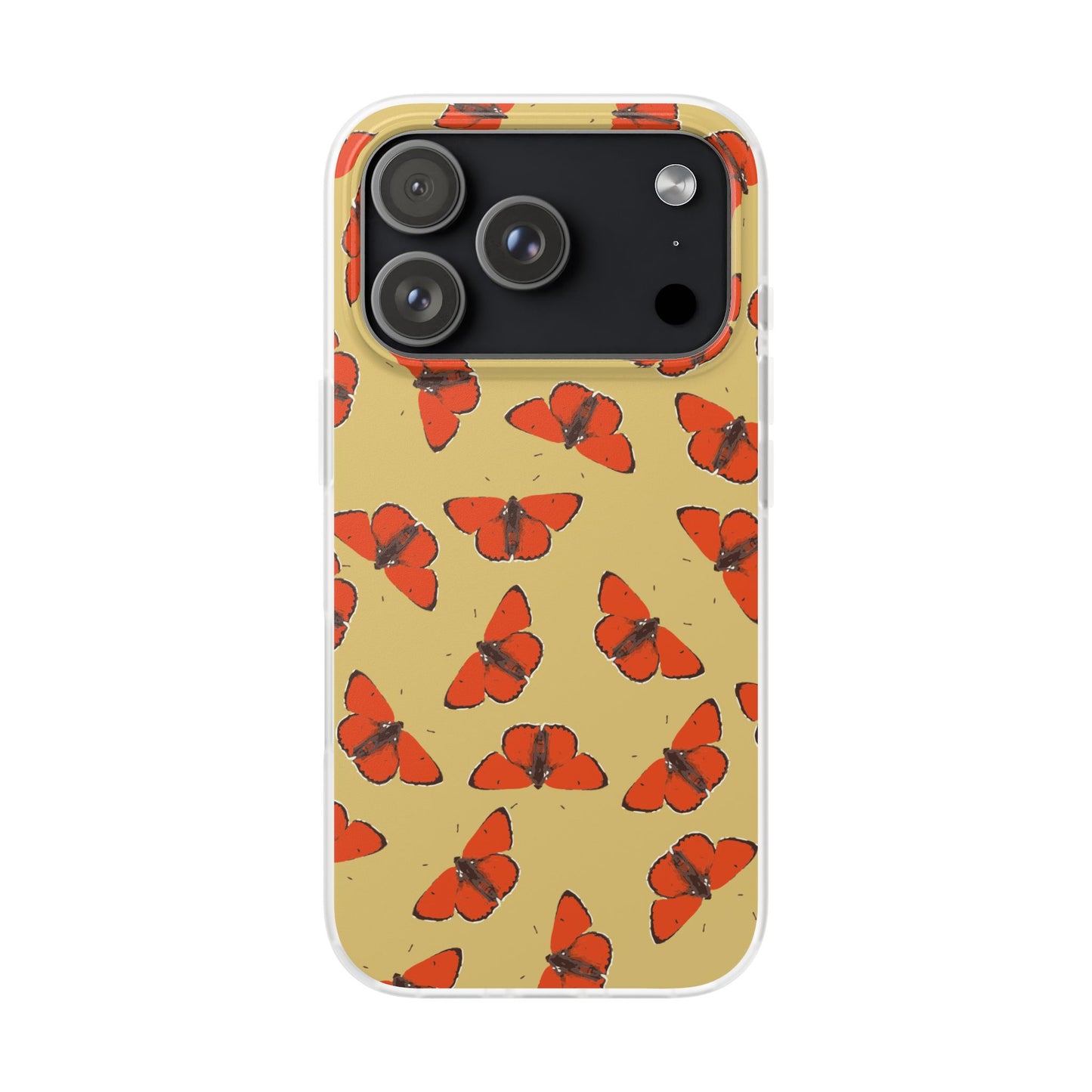 Butterfly Pattern Flexi Phone Case for Apple iPhone and Samsung Galaxy.