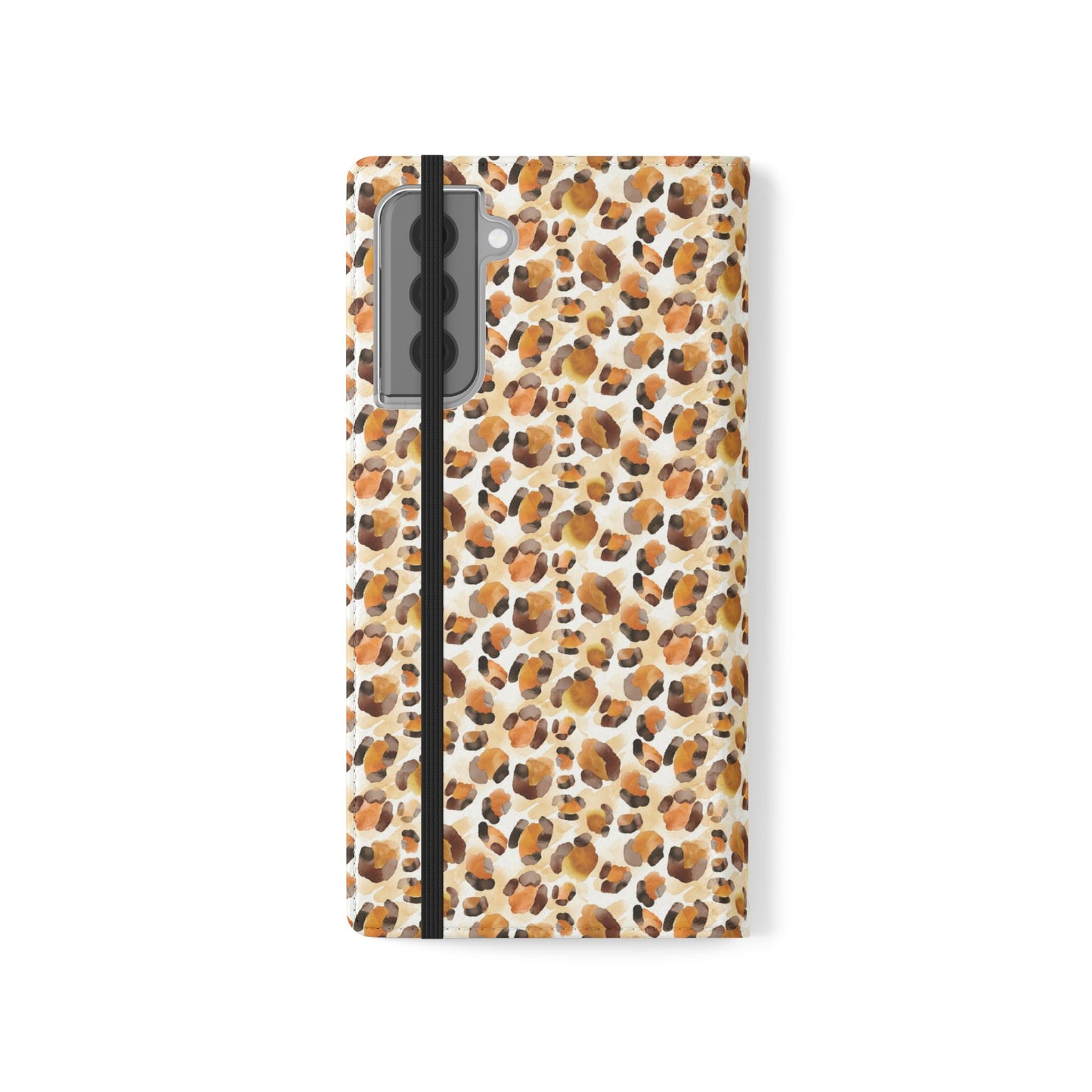 Leopard Print Flip Phone Case — Wallet Flip Case with Card Slots
