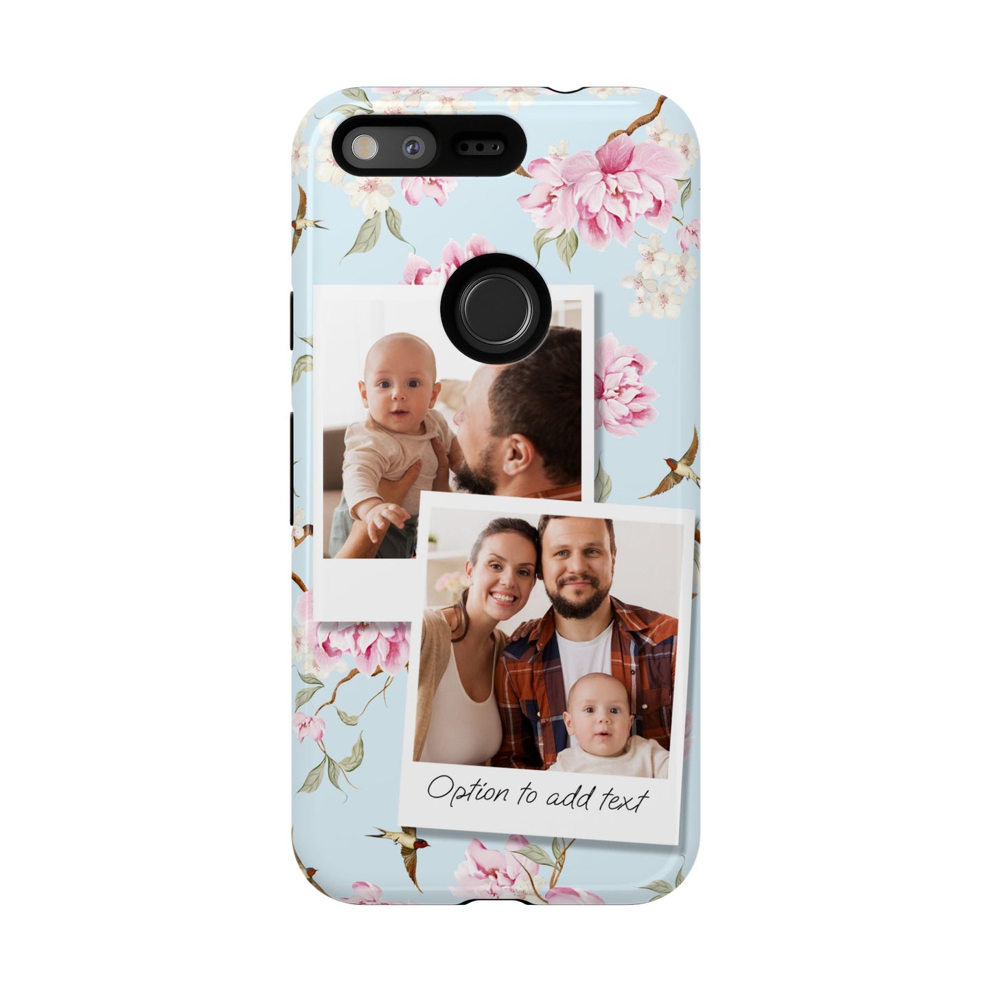Two image Personalised Floral Photo Collage Tough Case — Personalised Family Phone Case