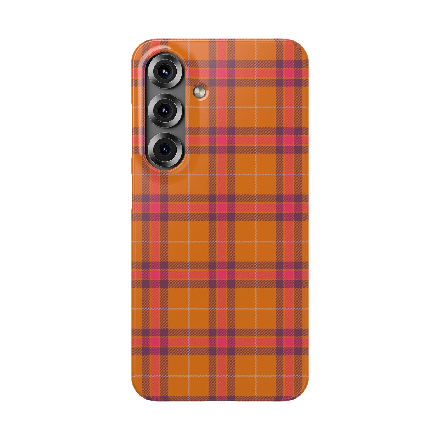 Orange Plaid Snap Phone Case — Autumn Plaid Phone Case