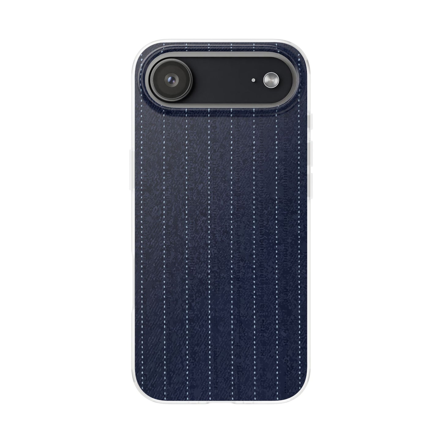 Navy Pinstripe Flexi Phone Case for Apple iPhone, Samsung Galaxy.