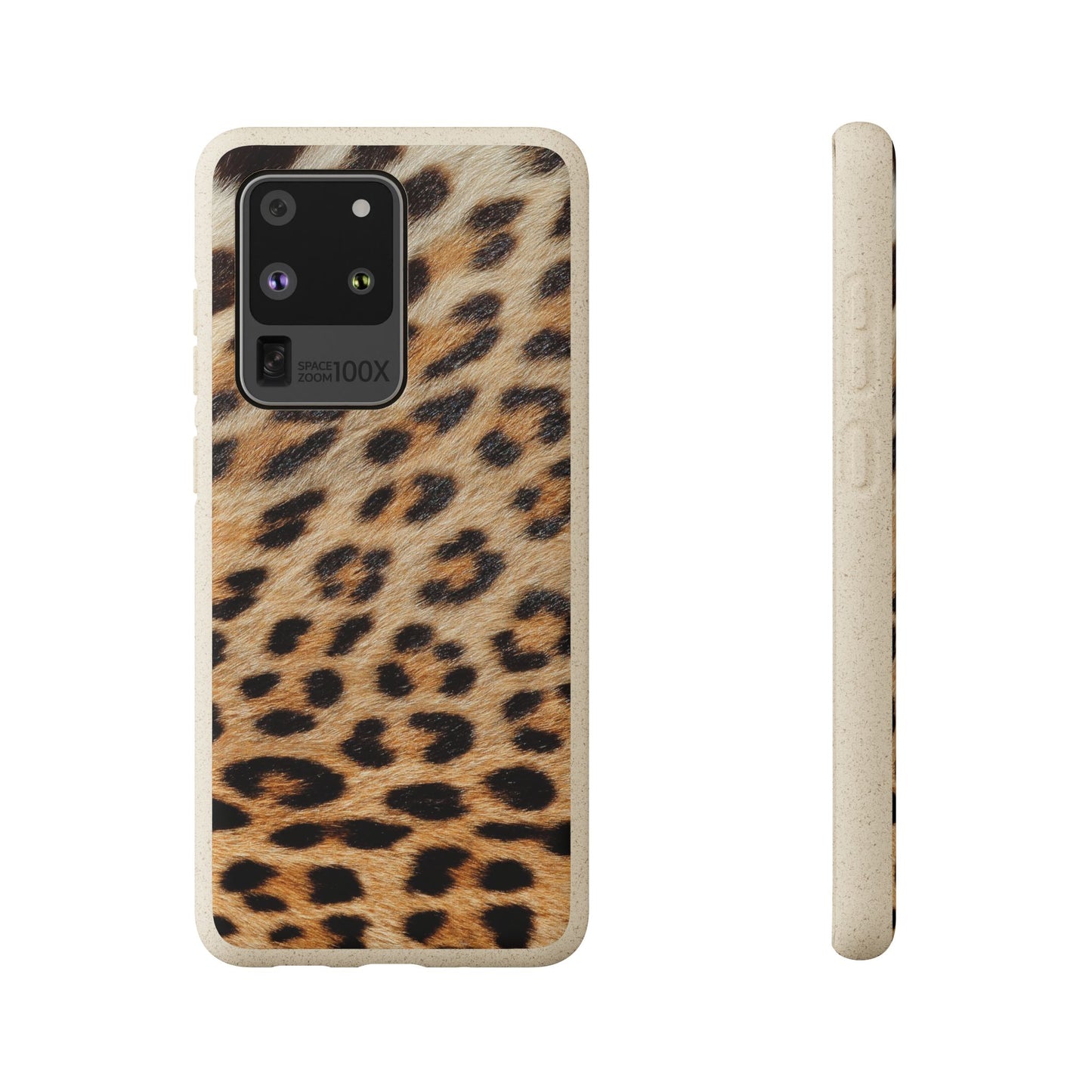 Leopard Print Biodegradable Phone Case — Eco-Friendly Animal Print Phone Cover for Apple iPhone and Samsung Galaxy.